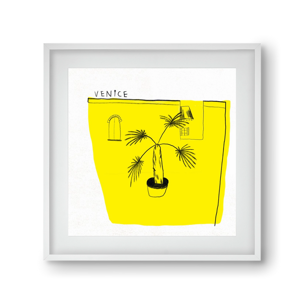 Venice, 30x30 cm (20x20 cm), Fehér keret, paszpartuval