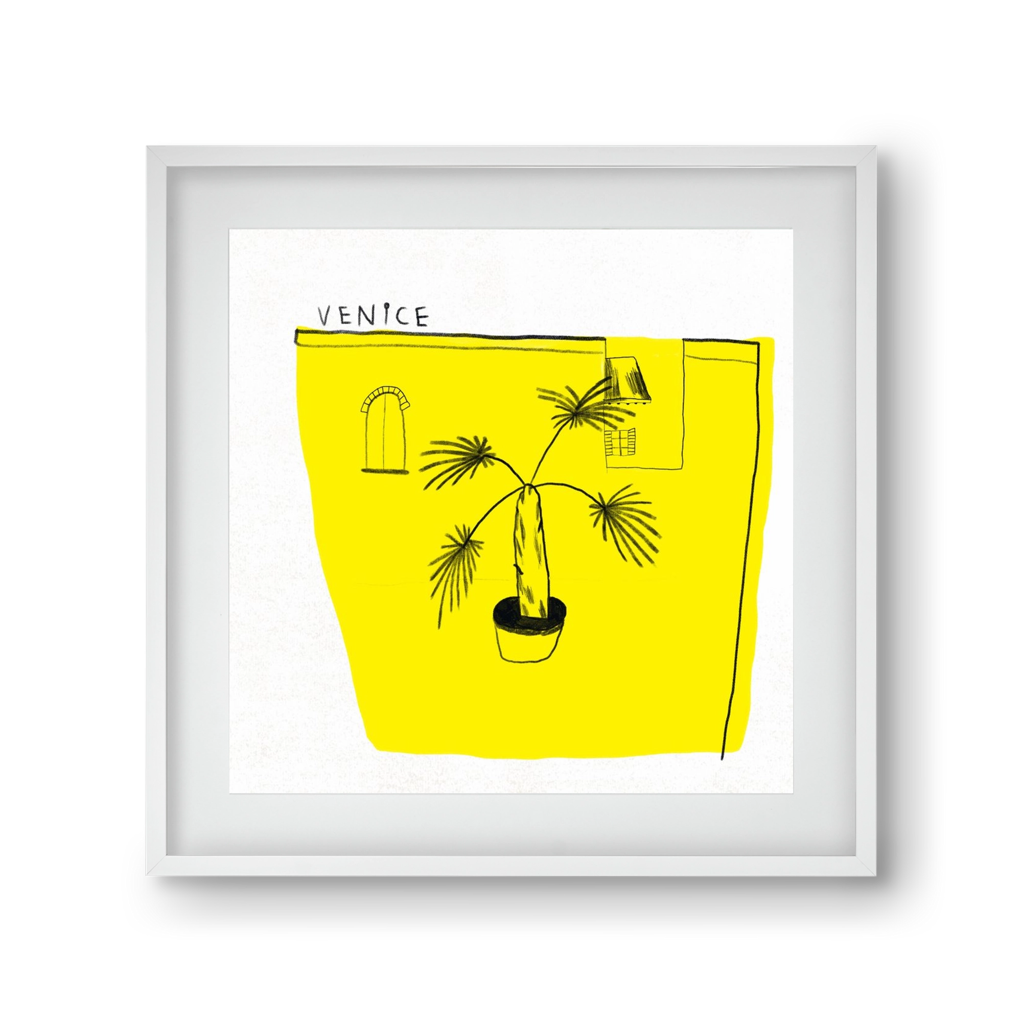 Venice, 30x30 cm (20x20 cm), Fehér keret, paszpartuval