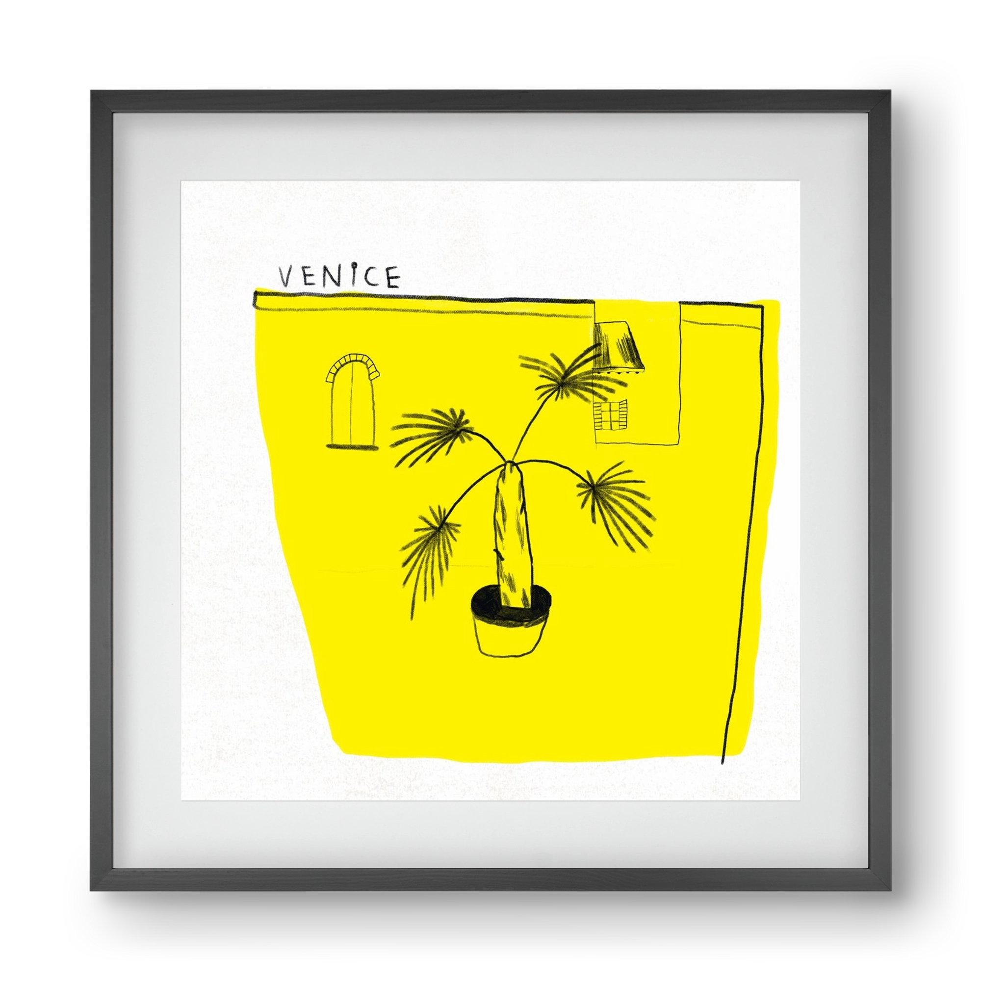 Venice, 40x40 cm (30x30 cm), Fekete keret, paszpartuval