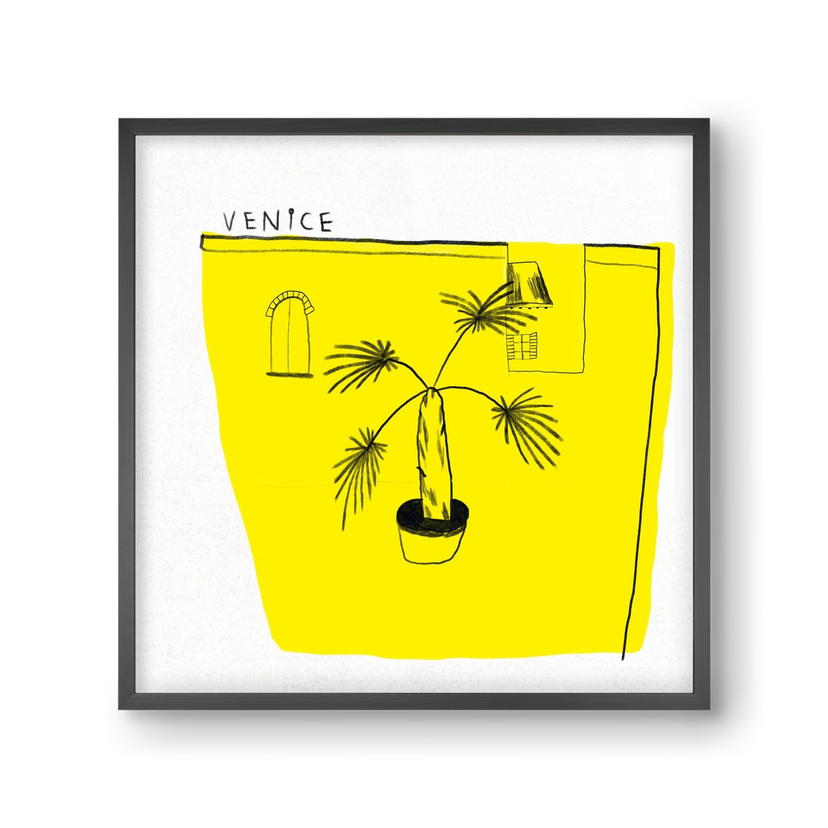 Venice, 30x30 cm (30x30 cm), Fekete keret