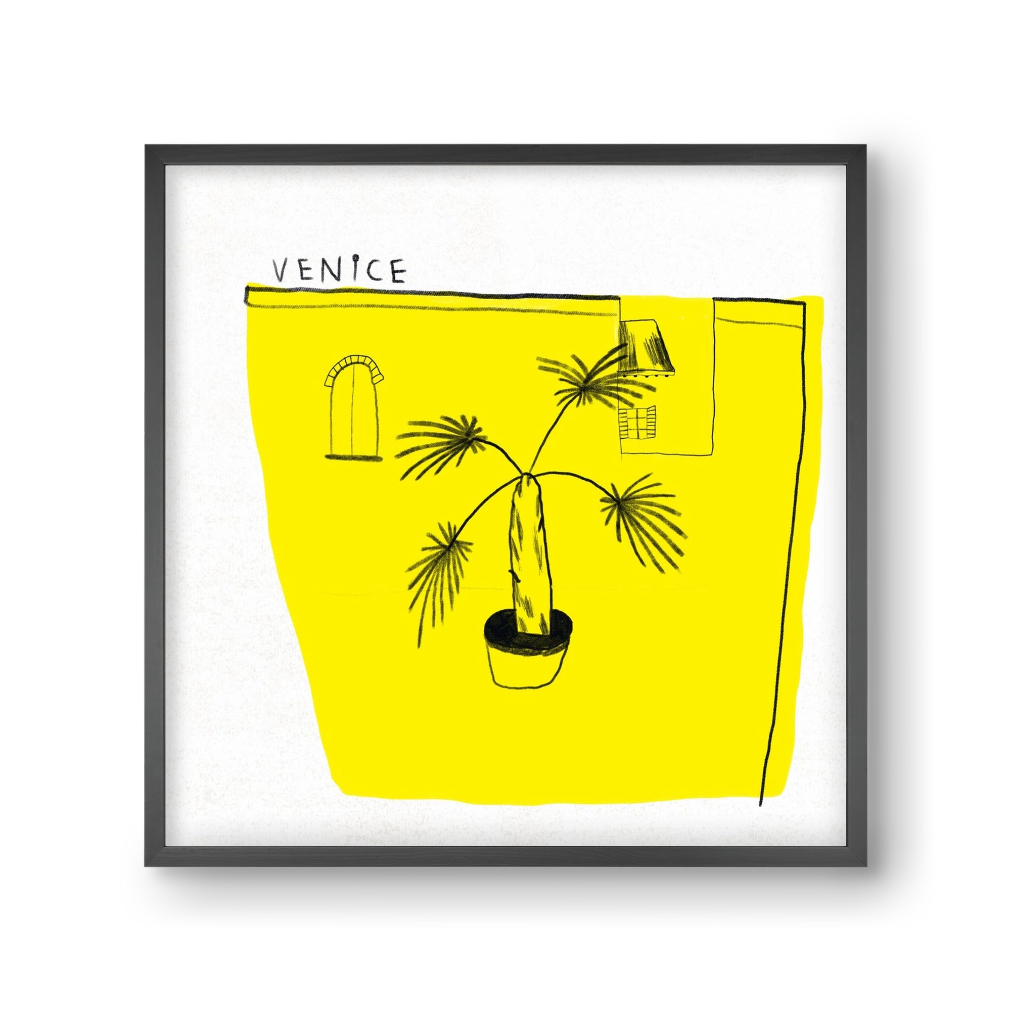 Venice, 30x30 cm (30x30 cm), Fekete keret