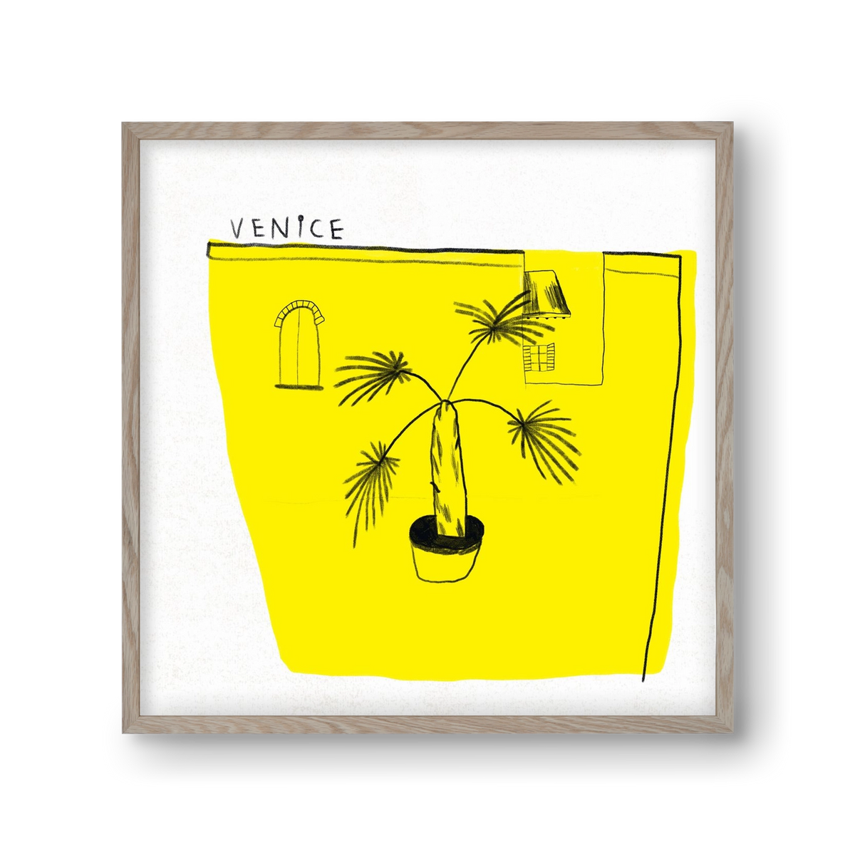 Venice, 30x30 cm (30x30 cm), Tölgy keret