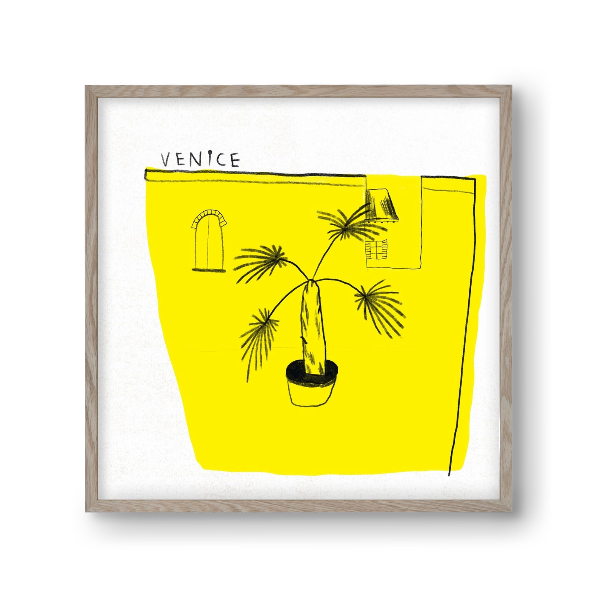 Venice, 30x30 cm (30x30 cm), Tölgy keret