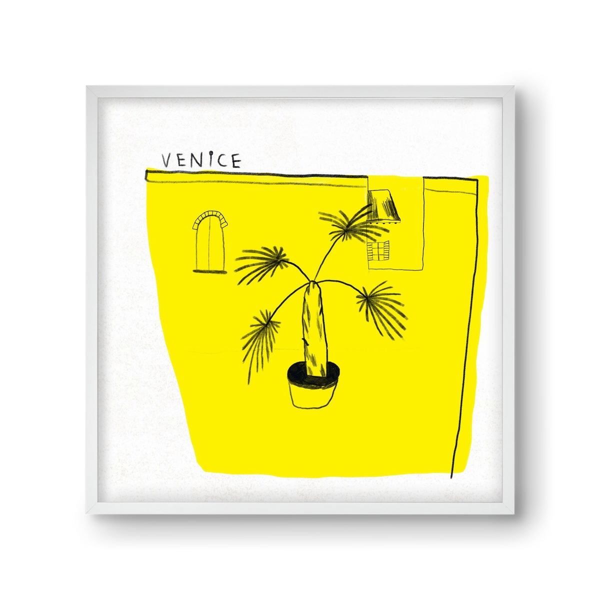 Venice, 30x30 cm (30x30 cm), Fehér keret