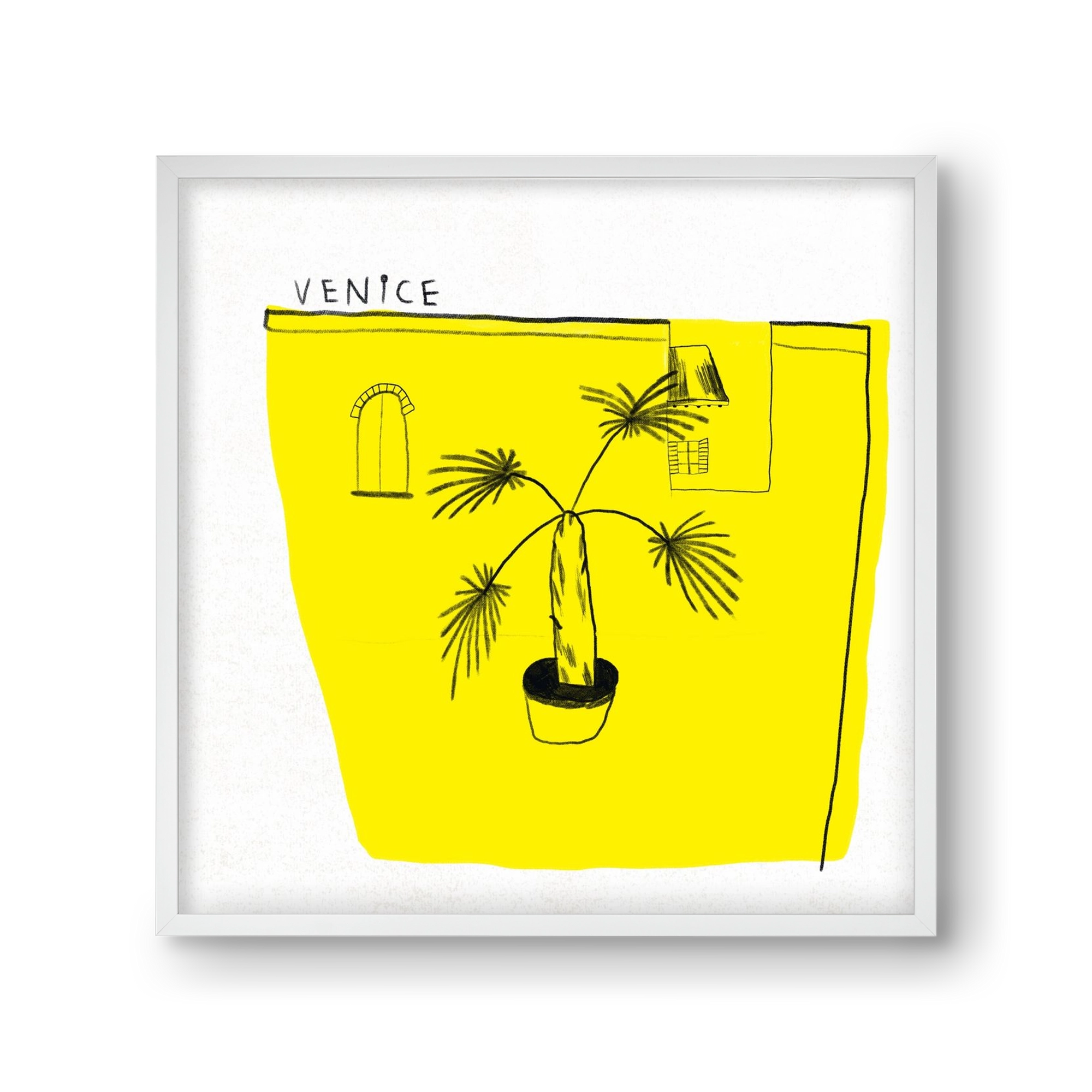 Venice, 30x30 cm (30x30 cm), Fehér keret