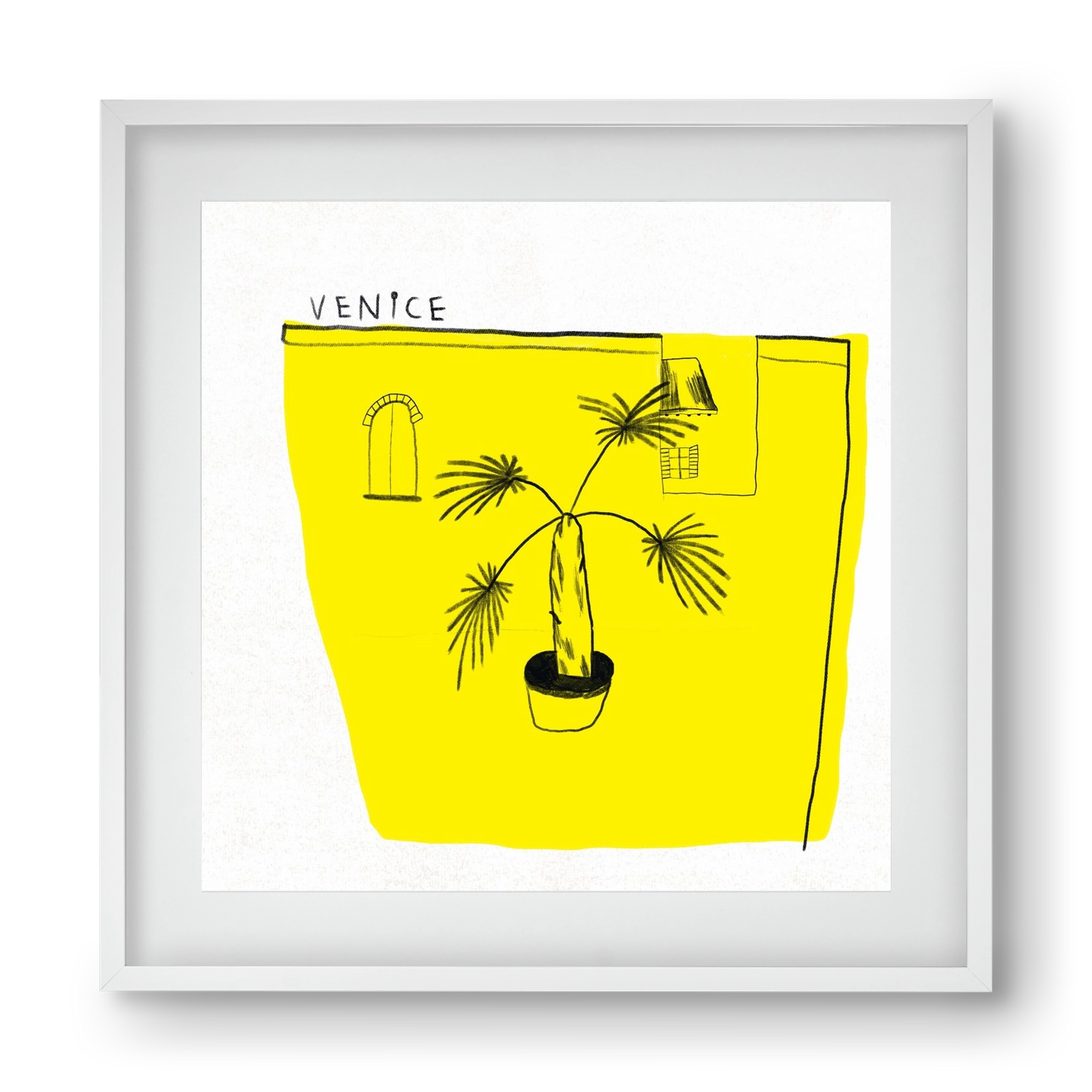 Venice, 40x40 cm (30x30 cm), Fehér keret, paszpartuval