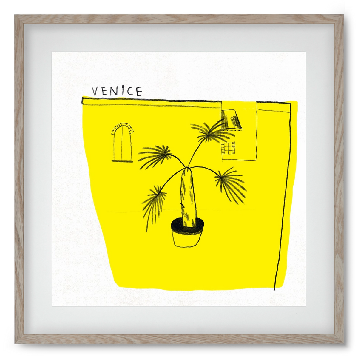 Venice, 50x50 cm (40x40 cm), Tölgy keret, paszpartuval