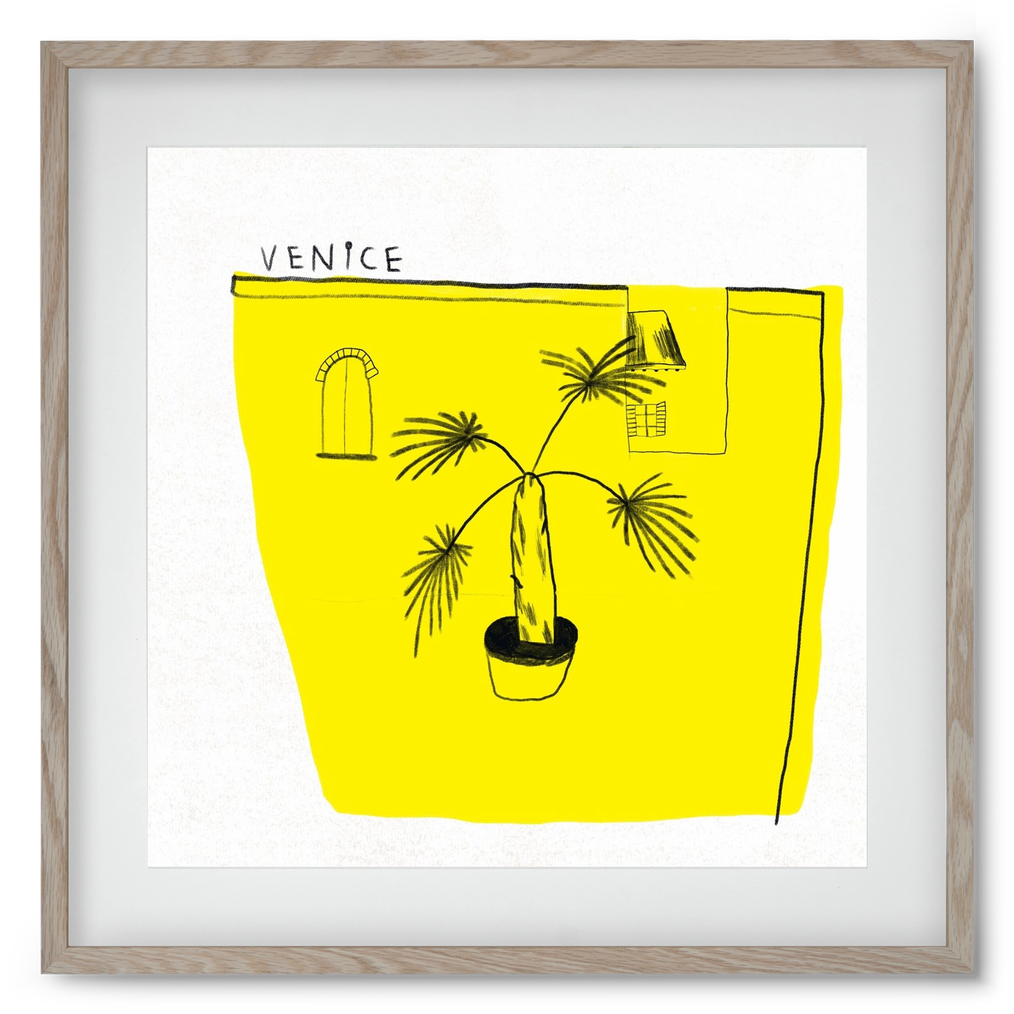 Venice, 50x50 cm (40x40 cm), Tölgy keret, paszpartuval