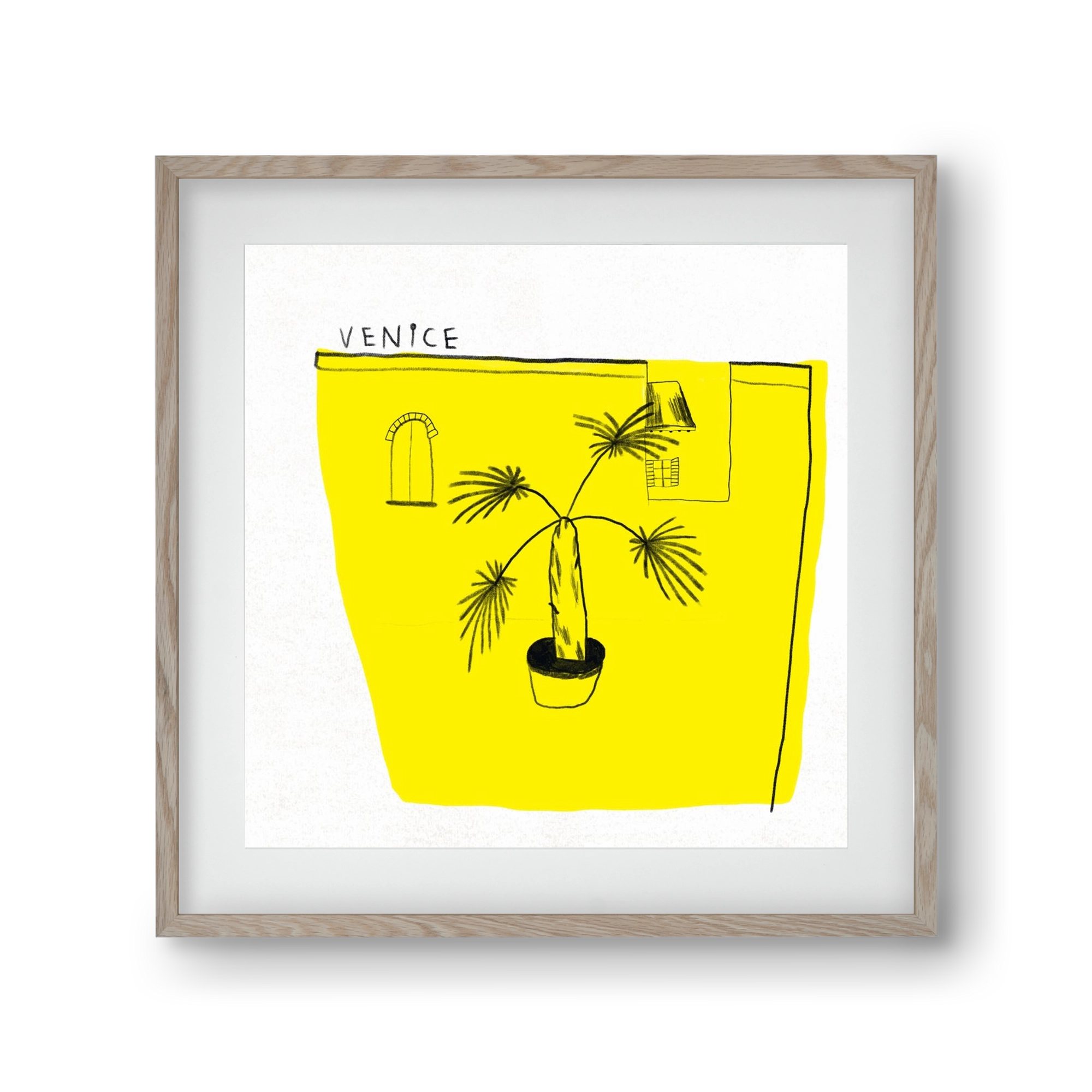 Venice, 30x30 cm (20x20 cm), Tölgy keret, paszpartuval