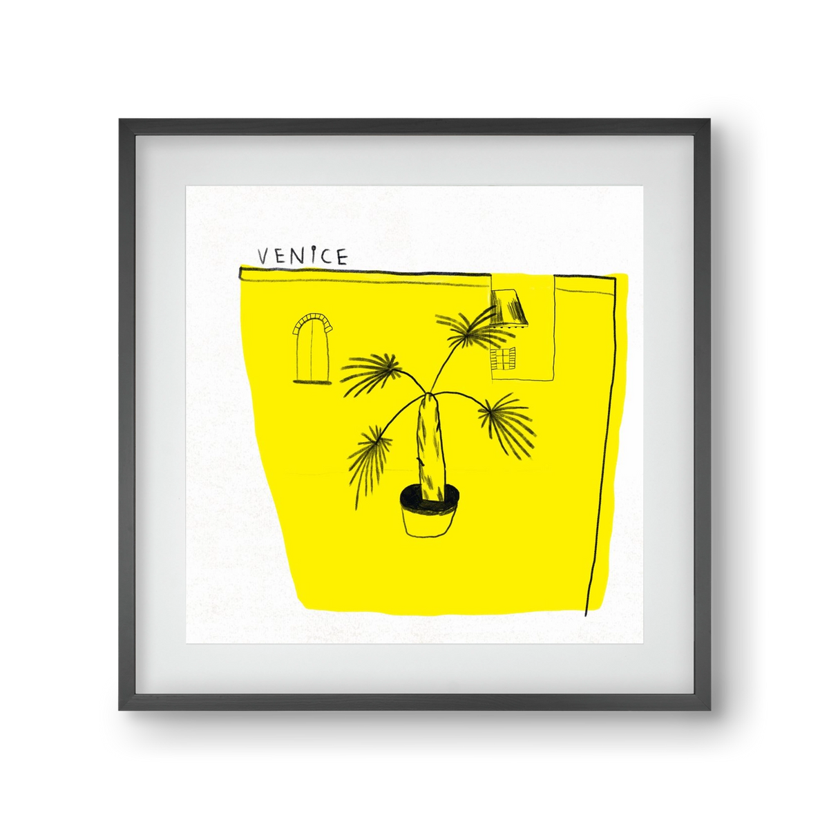 Venice, 30x30 cm (20x20 cm), Fekete keret, paszpartuval