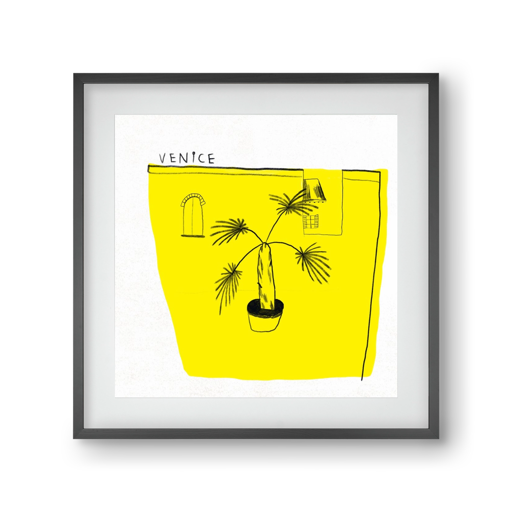 Venice, 30x30 cm (20x20 cm), Fekete keret, paszpartuval