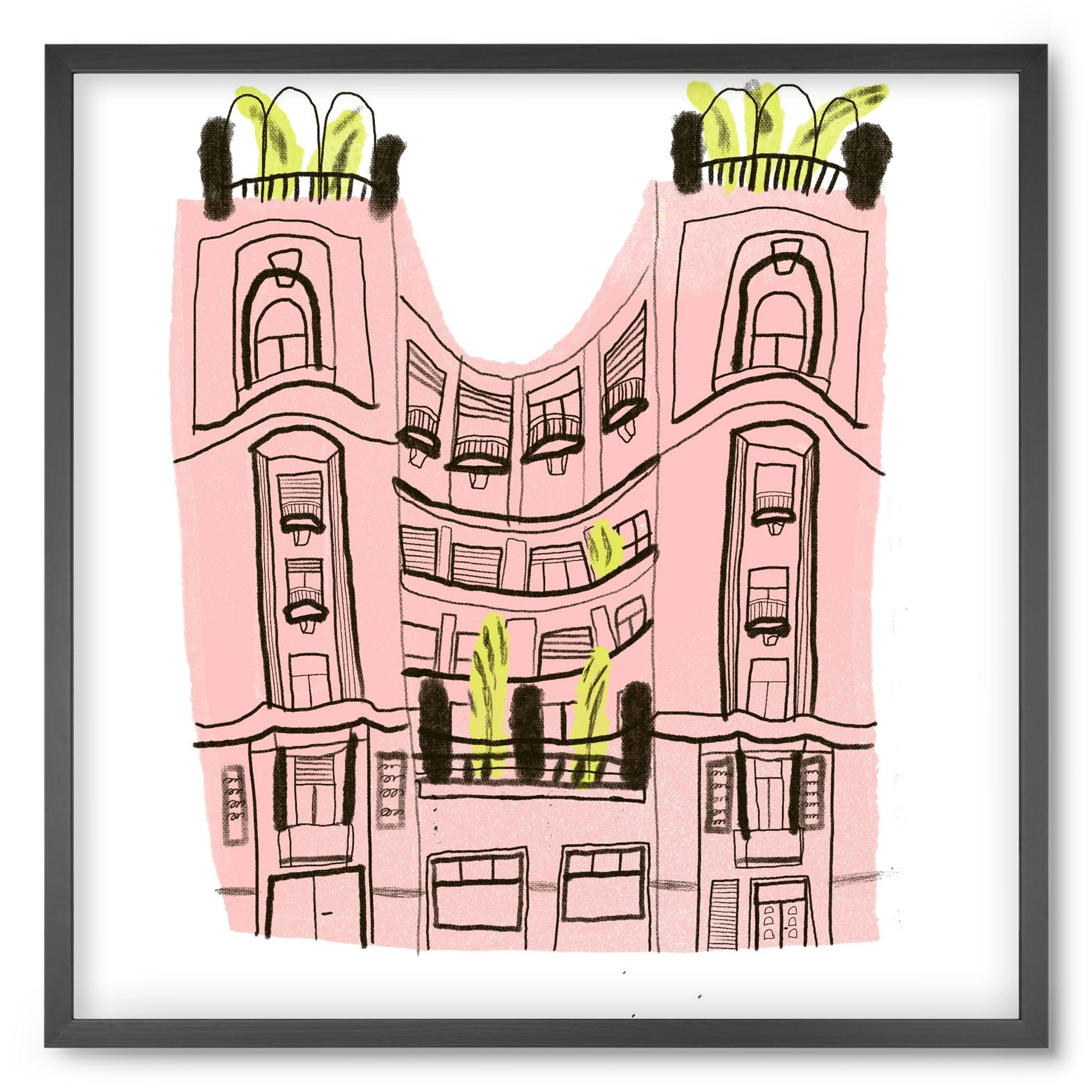 Falk Miksa 4, 50x50 cm (50x50 cm), Fekete keret