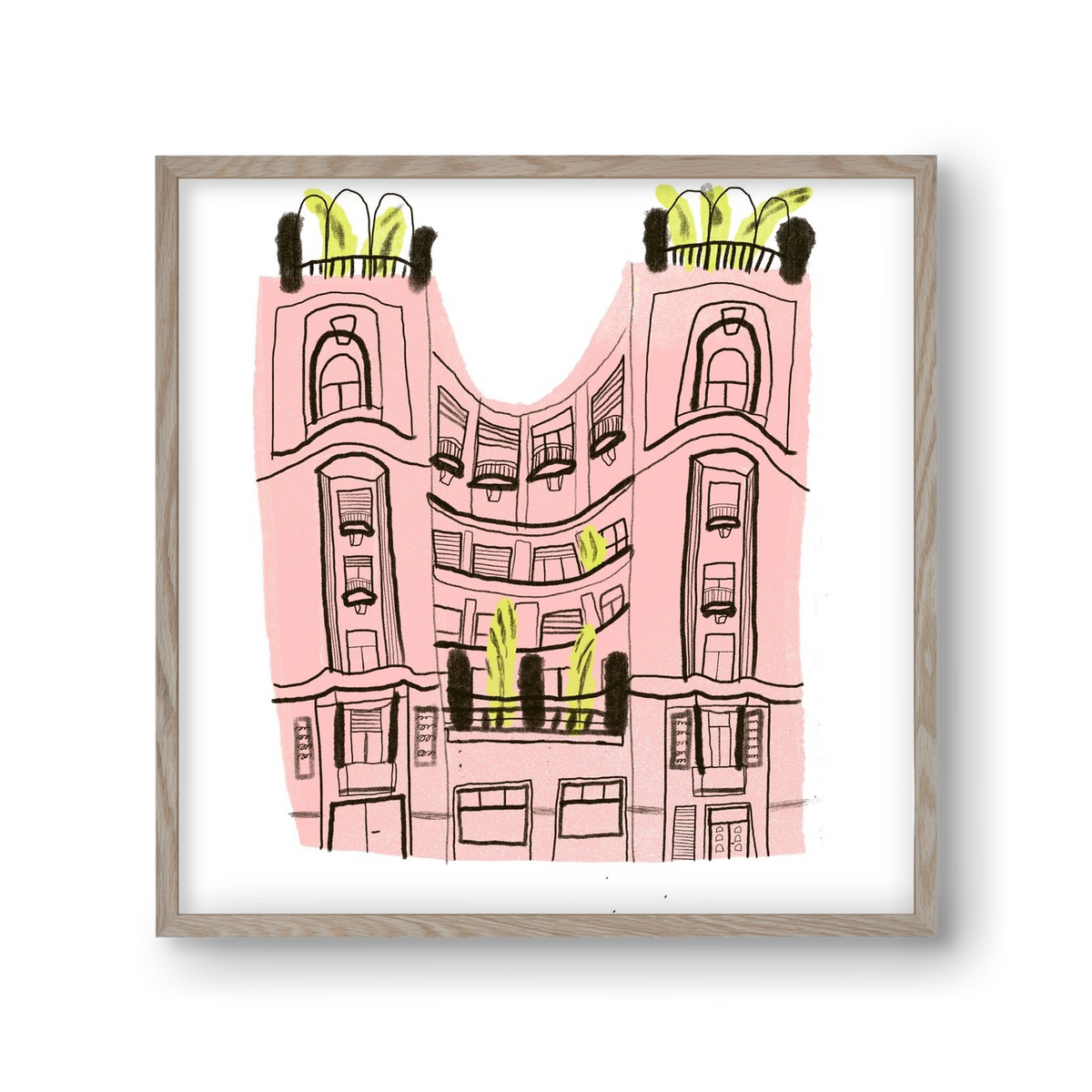 Falk Miksa 4, 30x30 cm (30x30 cm), Tölgy keret