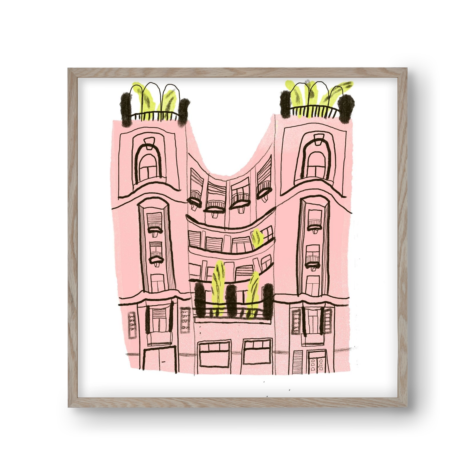 Falk Miksa 4, 30x30 cm (30x30 cm), Tölgy keret