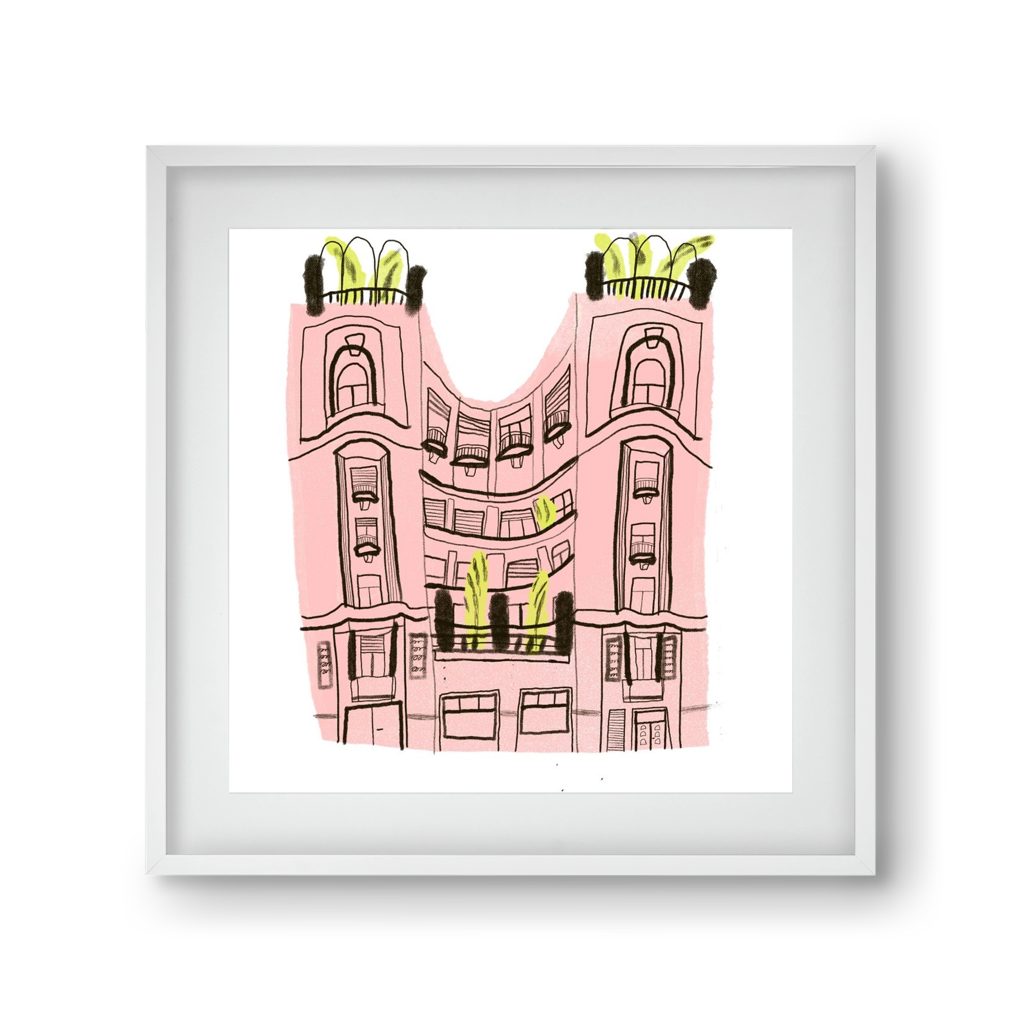 Falk Miksa 4, 30x30 cm (20x20 cm), Fehér keret, paszpartuval