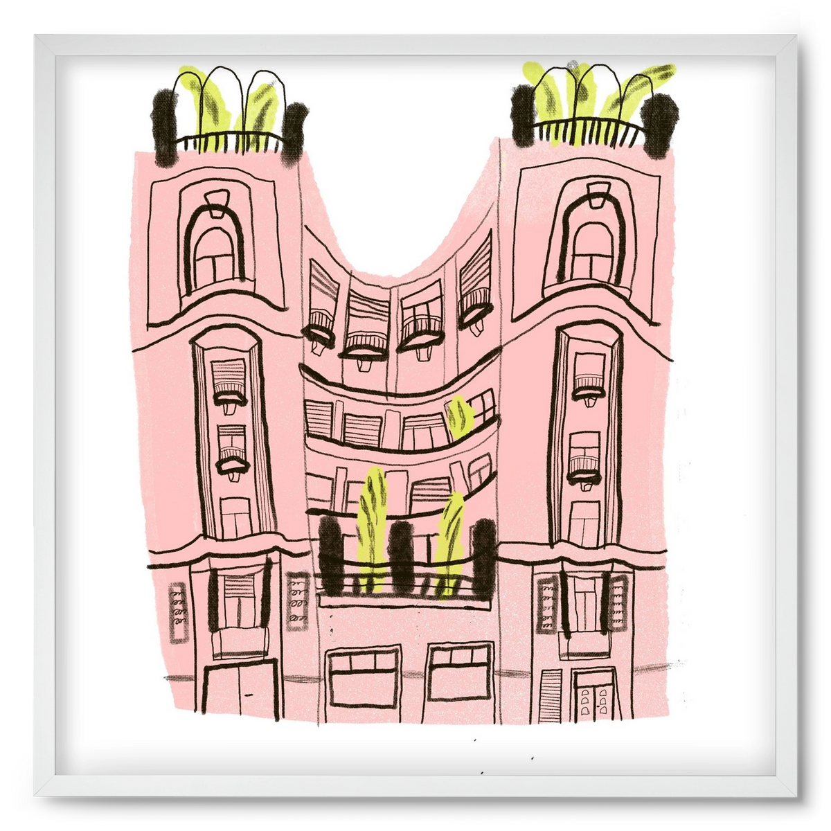 Falk Miksa 4, 50x50 cm (50x50 cm), Fehér keret