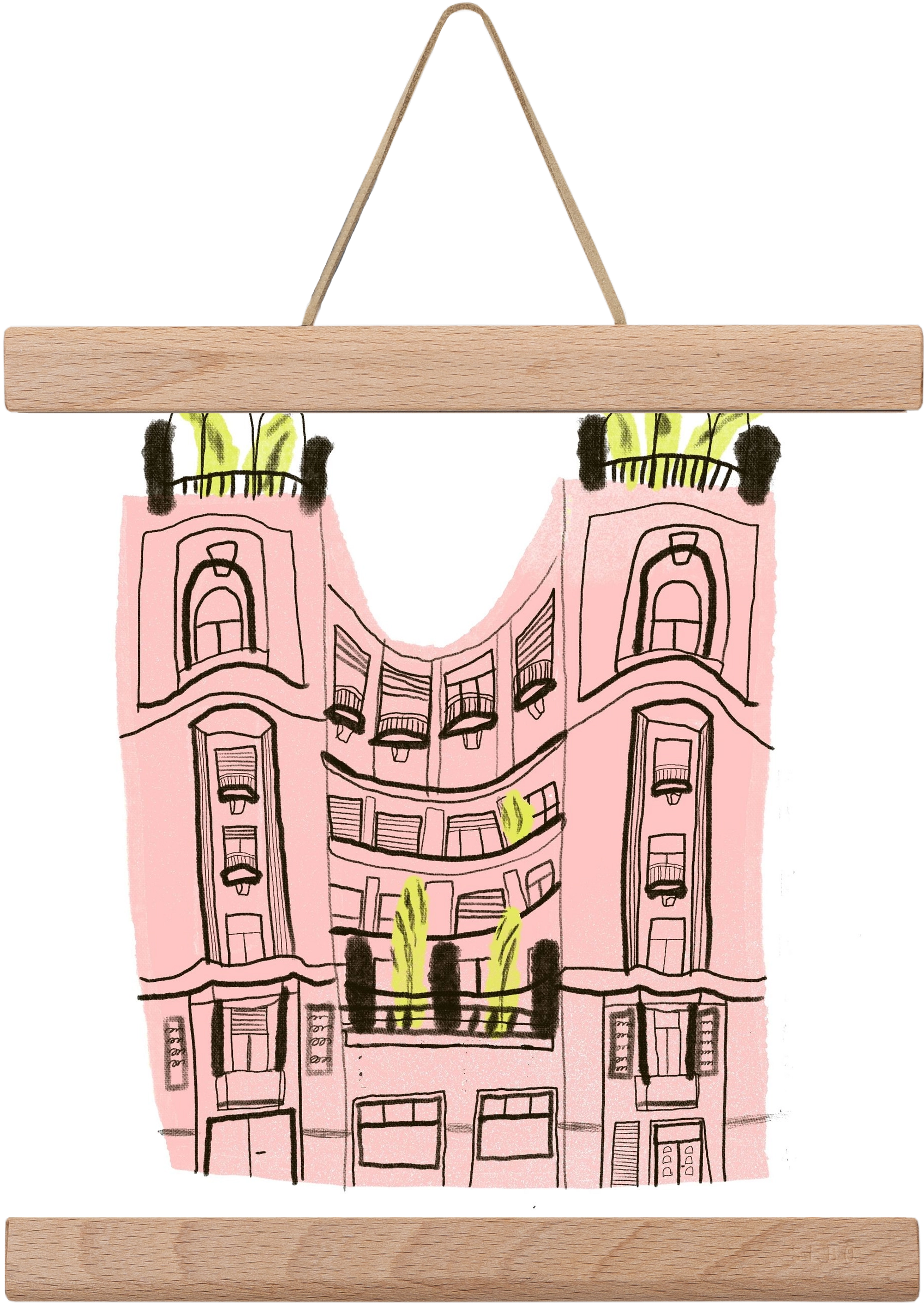 Falk Miksa 4, 20x20 cm (20x20 cm), Tölgy akasztó