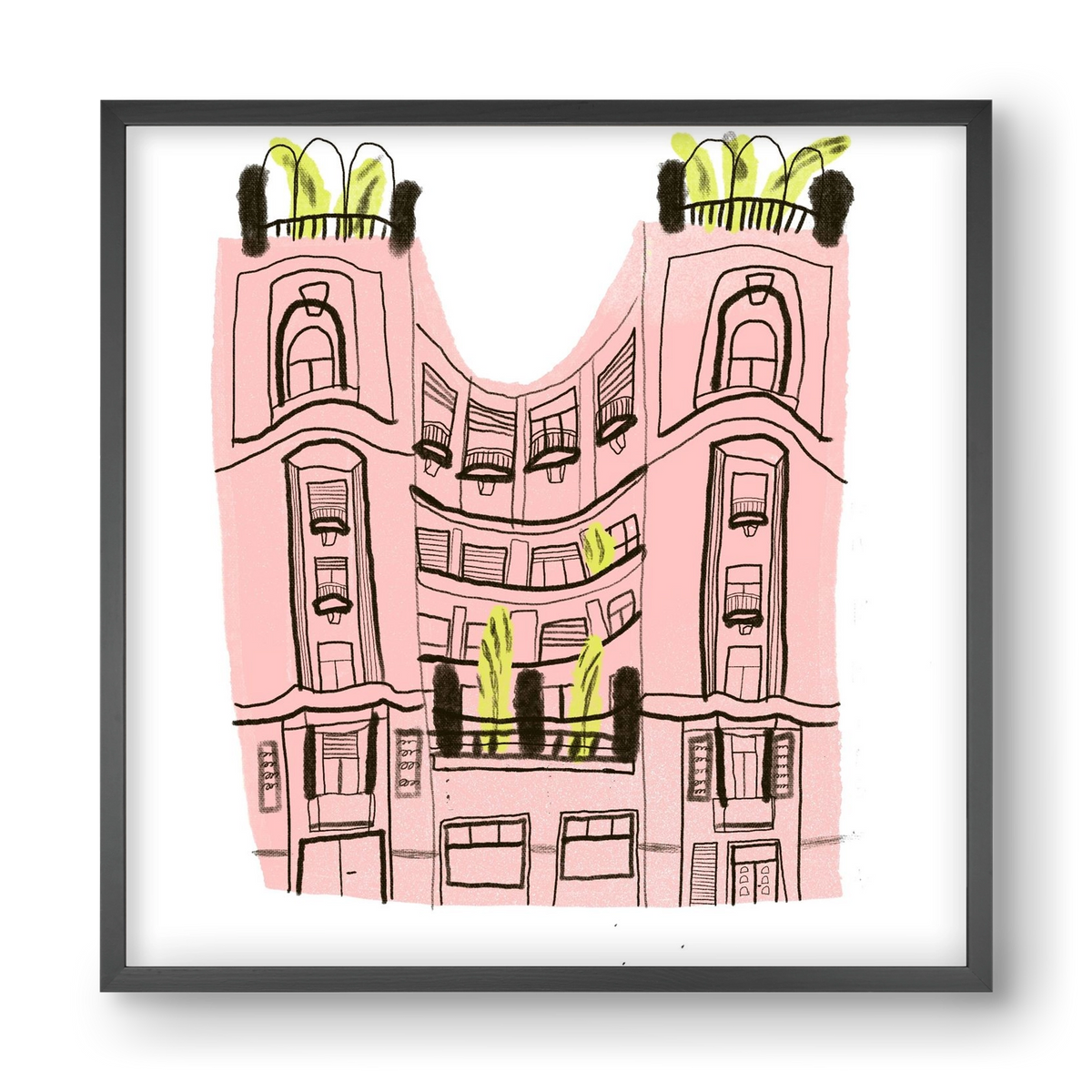 Falk Miksa 4, 40x40 cm (40x40 cm), Fekete keret