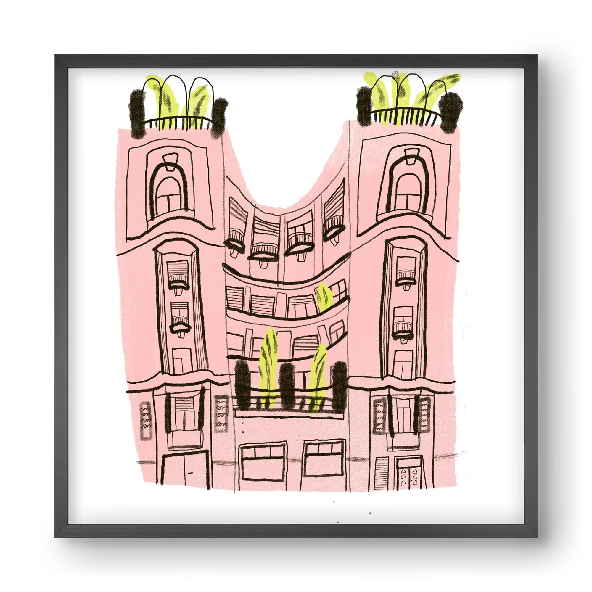 Falk Miksa 4, 40x40 cm (40x40 cm), Fekete keret