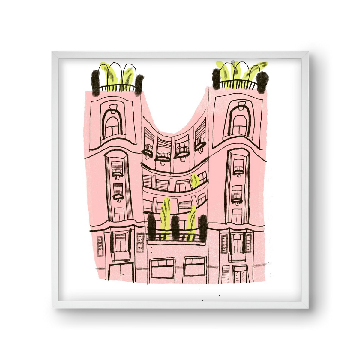 Falk Miksa 4, 30x30 cm (30x30 cm), Fehér keret