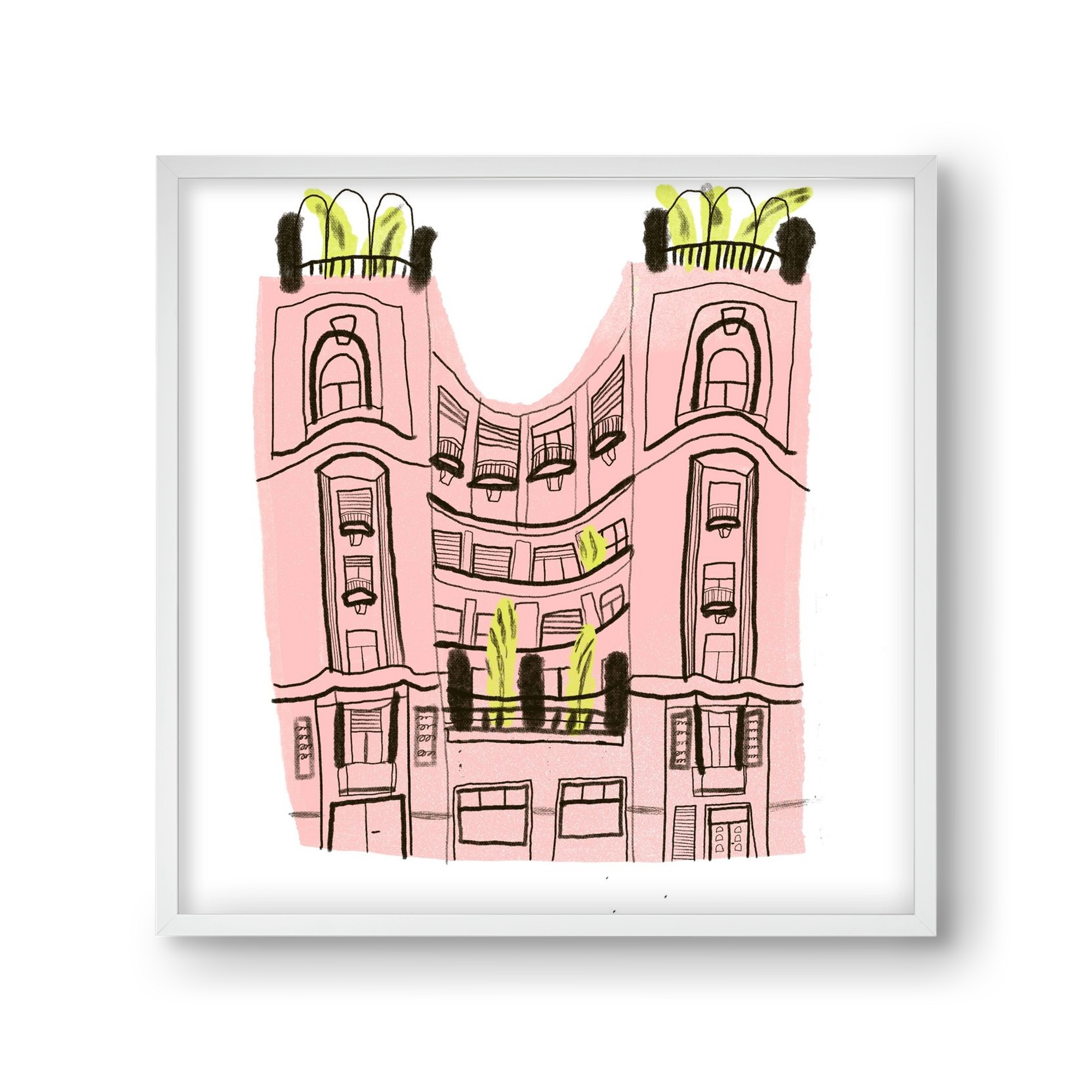 Falk Miksa 4, 30x30 cm (30x30 cm), Fehér keret