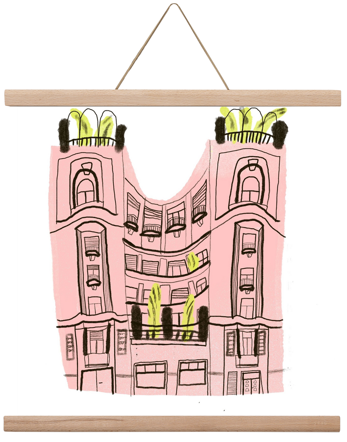 Falk Miksa 4, 40x40 cm (40x40 cm), Tölgy akasztó