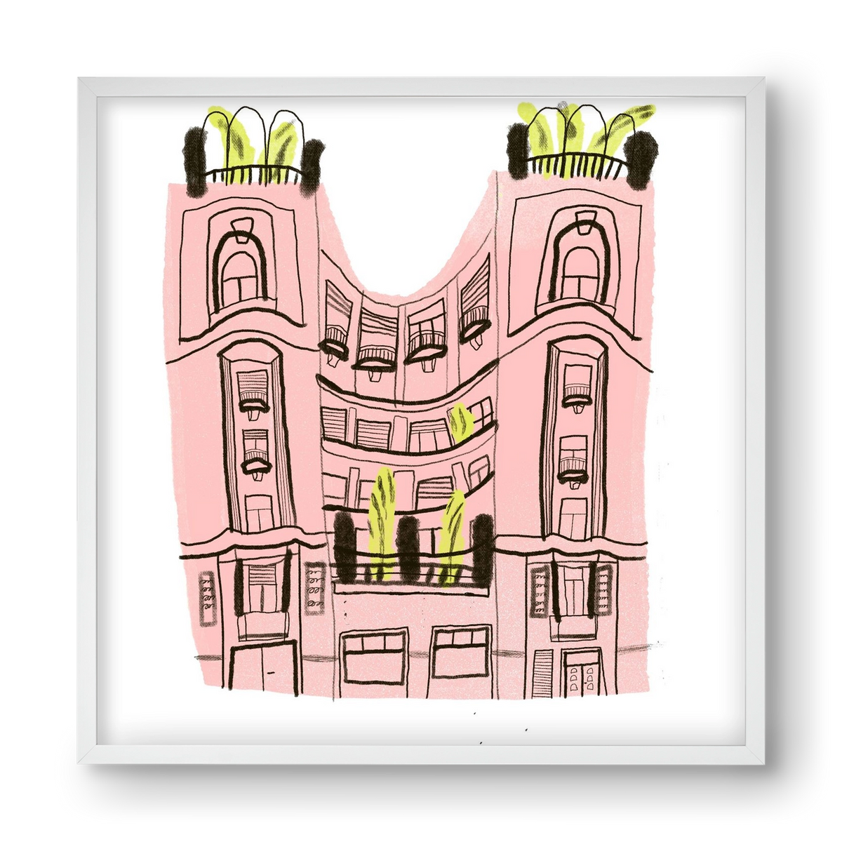 Falk Miksa 4, 40x40 cm (40x40 cm), Fehér keret