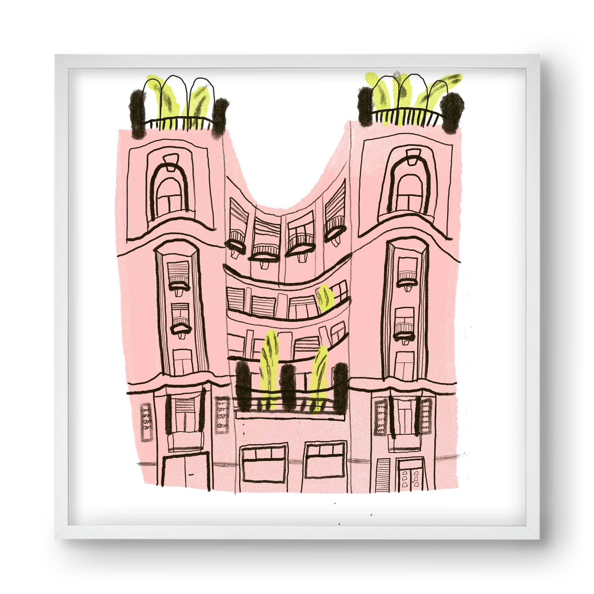 Falk Miksa 4, 40x40 cm (40x40 cm), Fehér keret