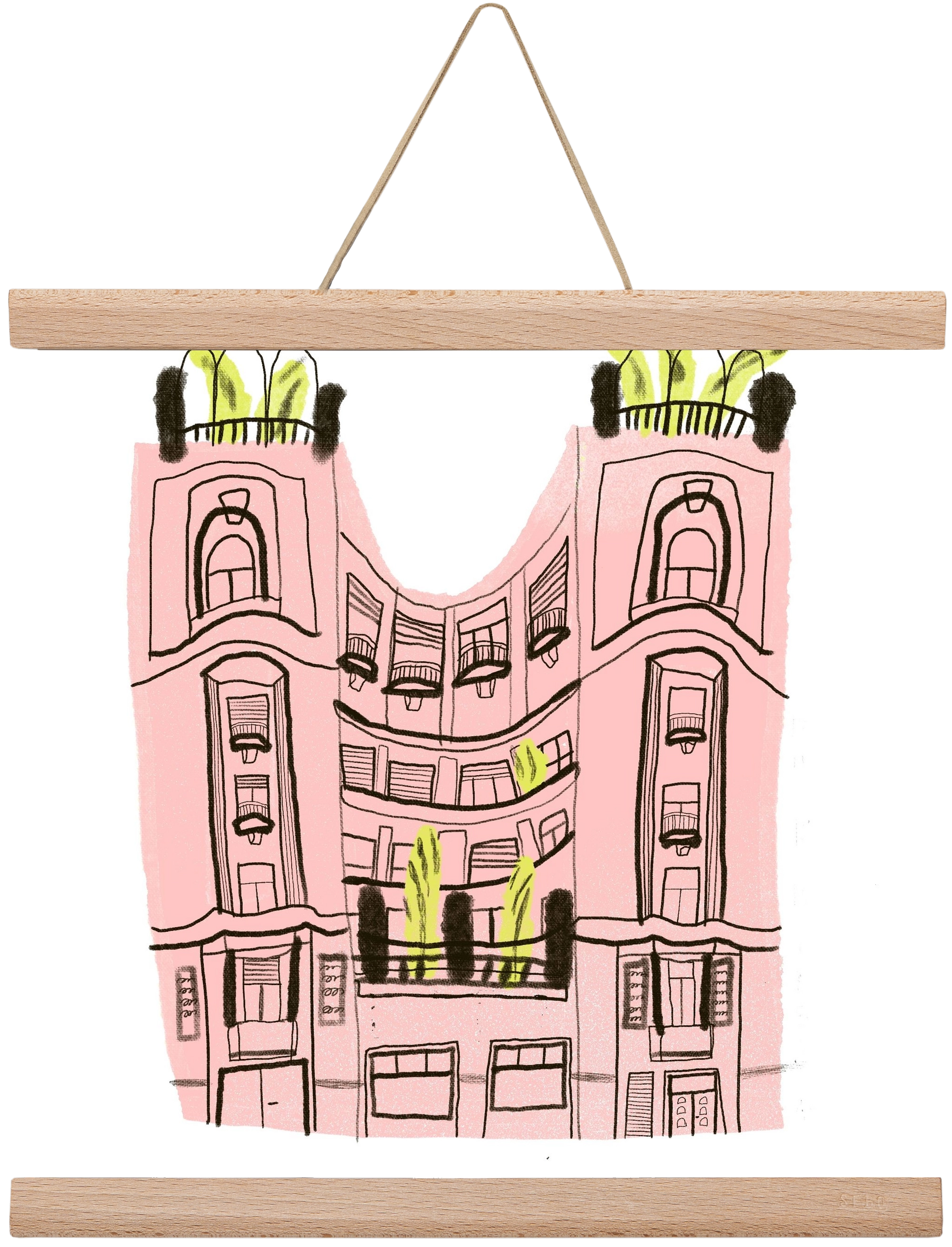 Falk Miksa 4, 30x30 cm (30x30 cm), Tölgy akasztó