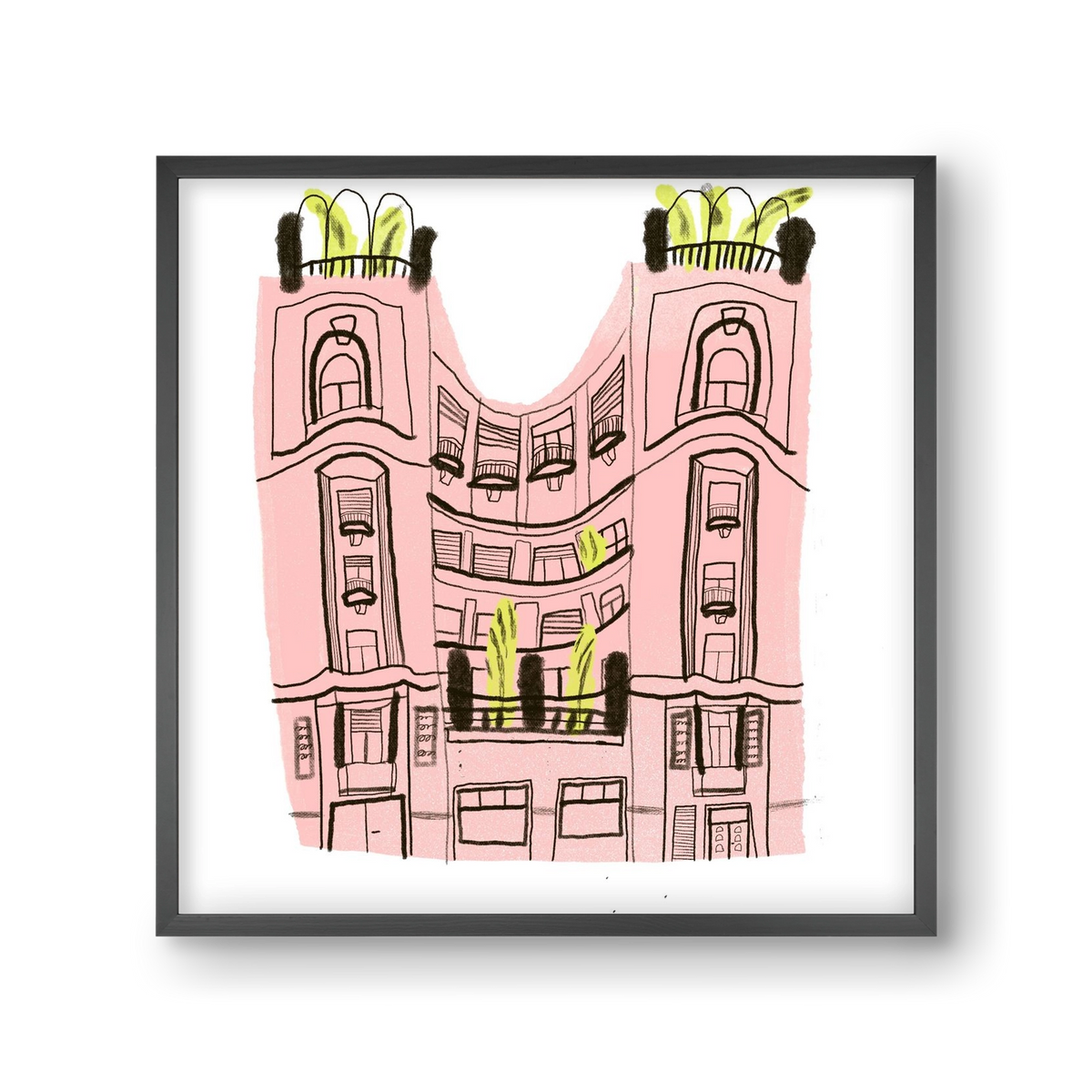 Falk Miksa 4, 30x30 cm (30x30 cm), Fekete keret