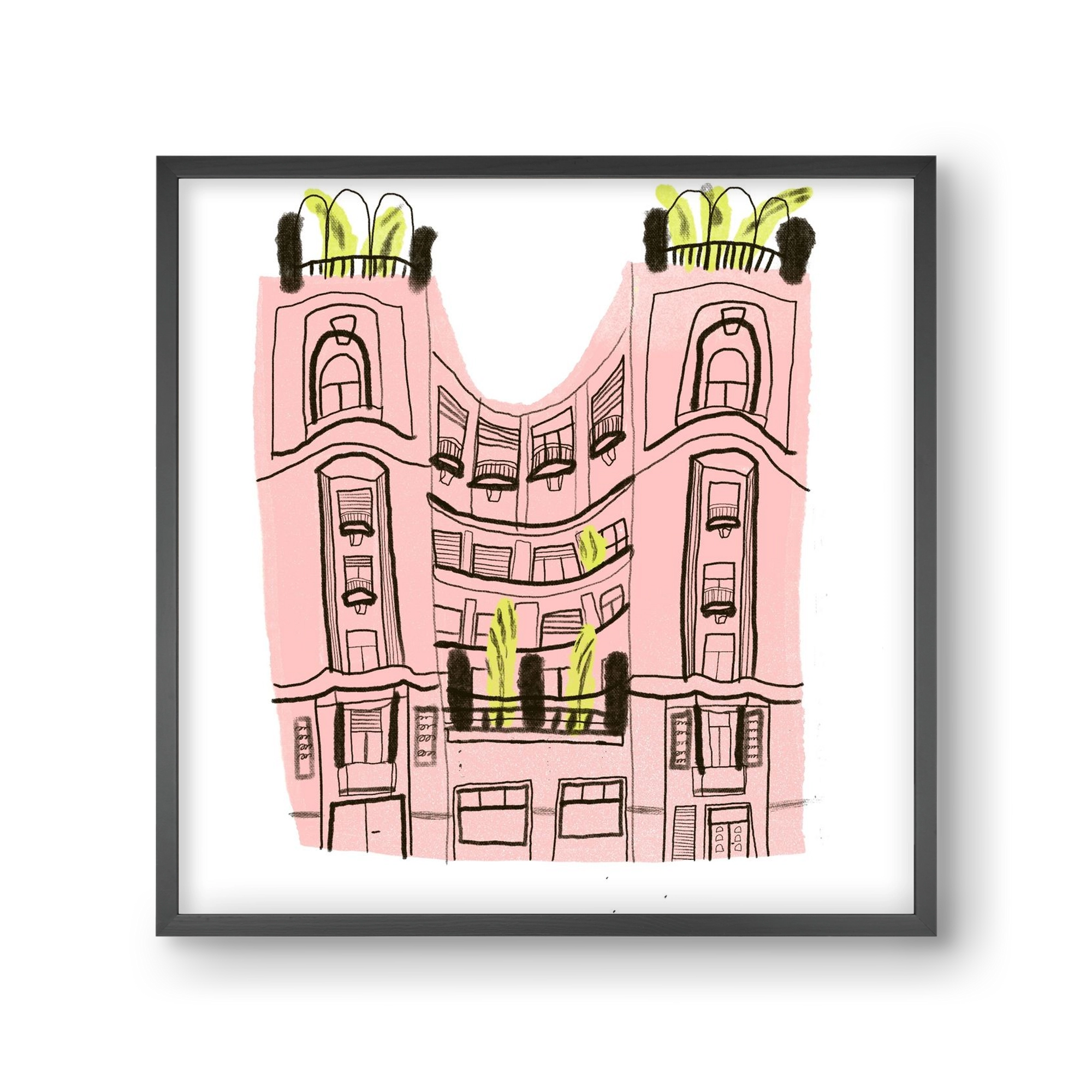 Falk Miksa 4, 30x30 cm (30x30 cm), Fekete keret