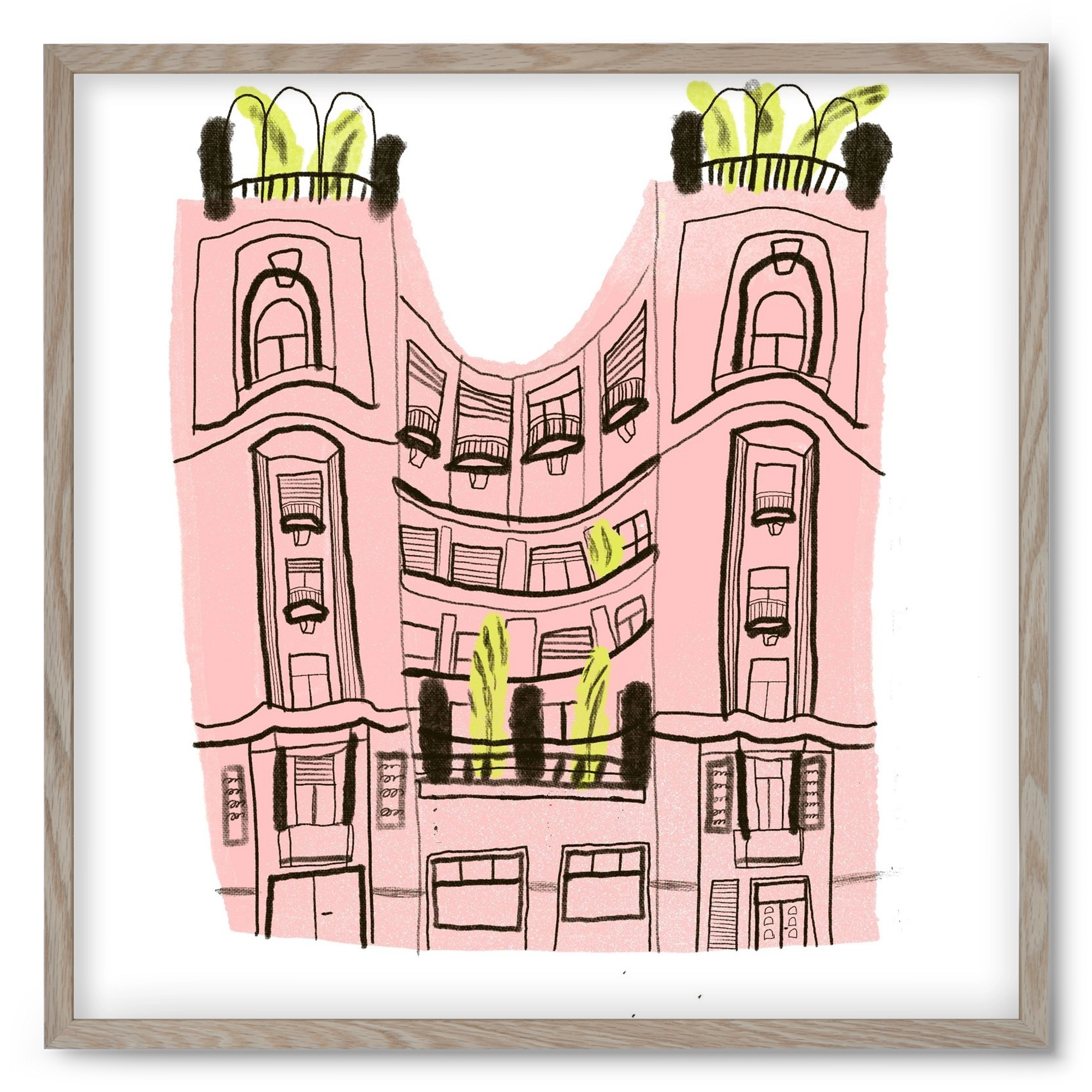 Falk Miksa 4, 50x50 cm (50x50 cm), Tölgy keret