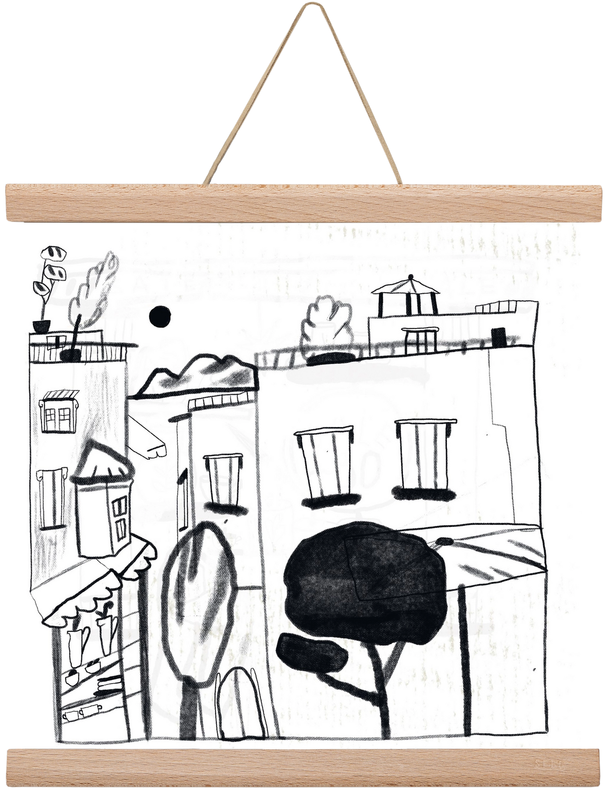 Tunis, 30x30 cm (30x30 cm), Tölgy akasztó