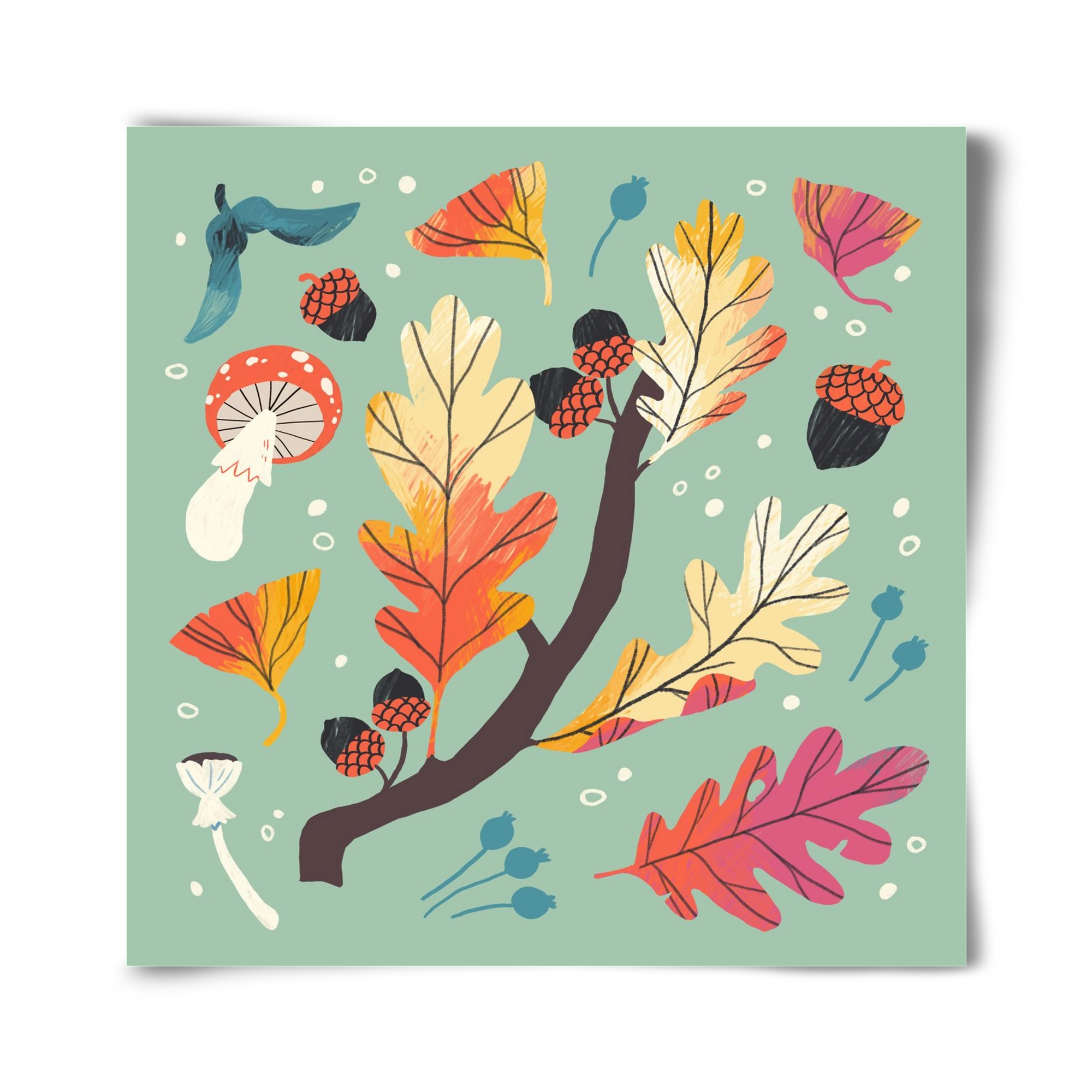 Őszi kincsek, 40x40 cm, Keret nélkül