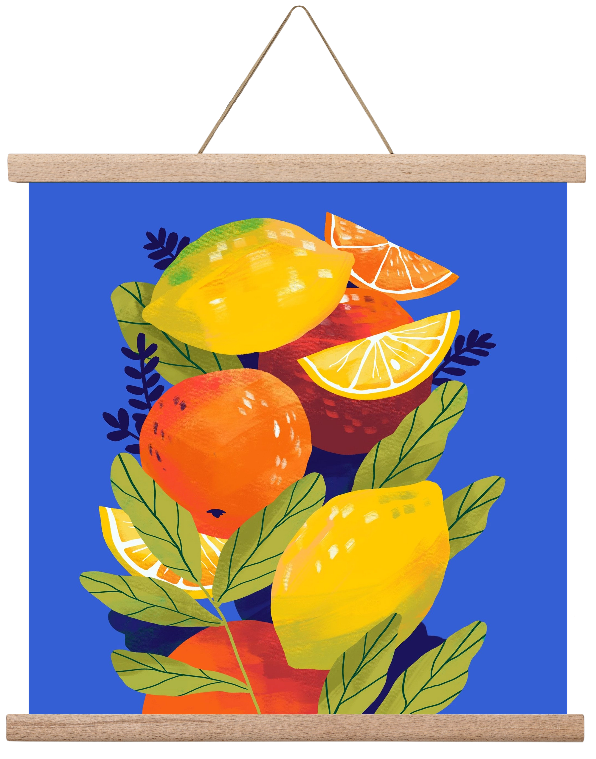 Citrus, 40x40 cm (40x40 cm), Tölgy akasztó