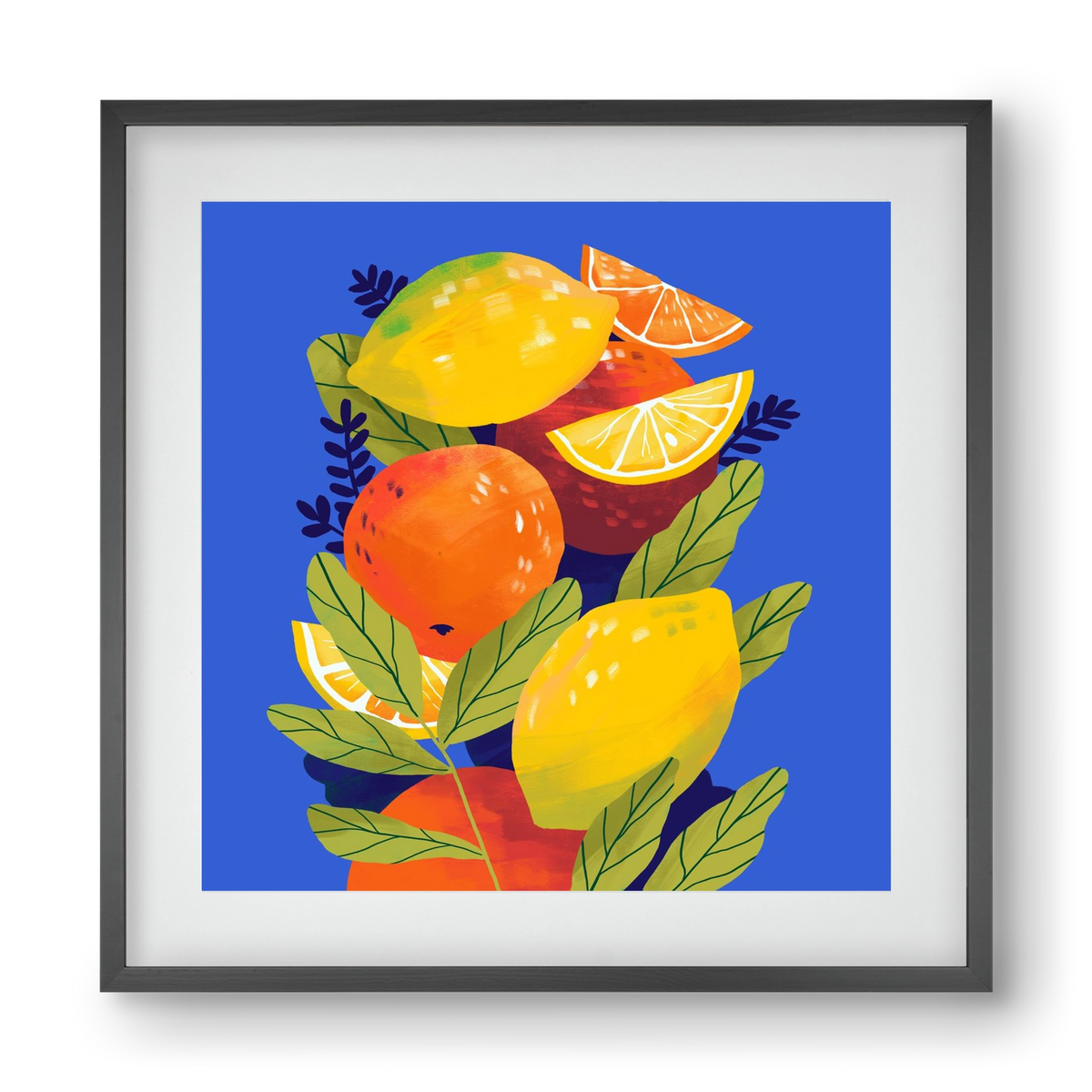 Citrus, 40x40 cm (30x30 cm), Fekete keret, paszpartuval