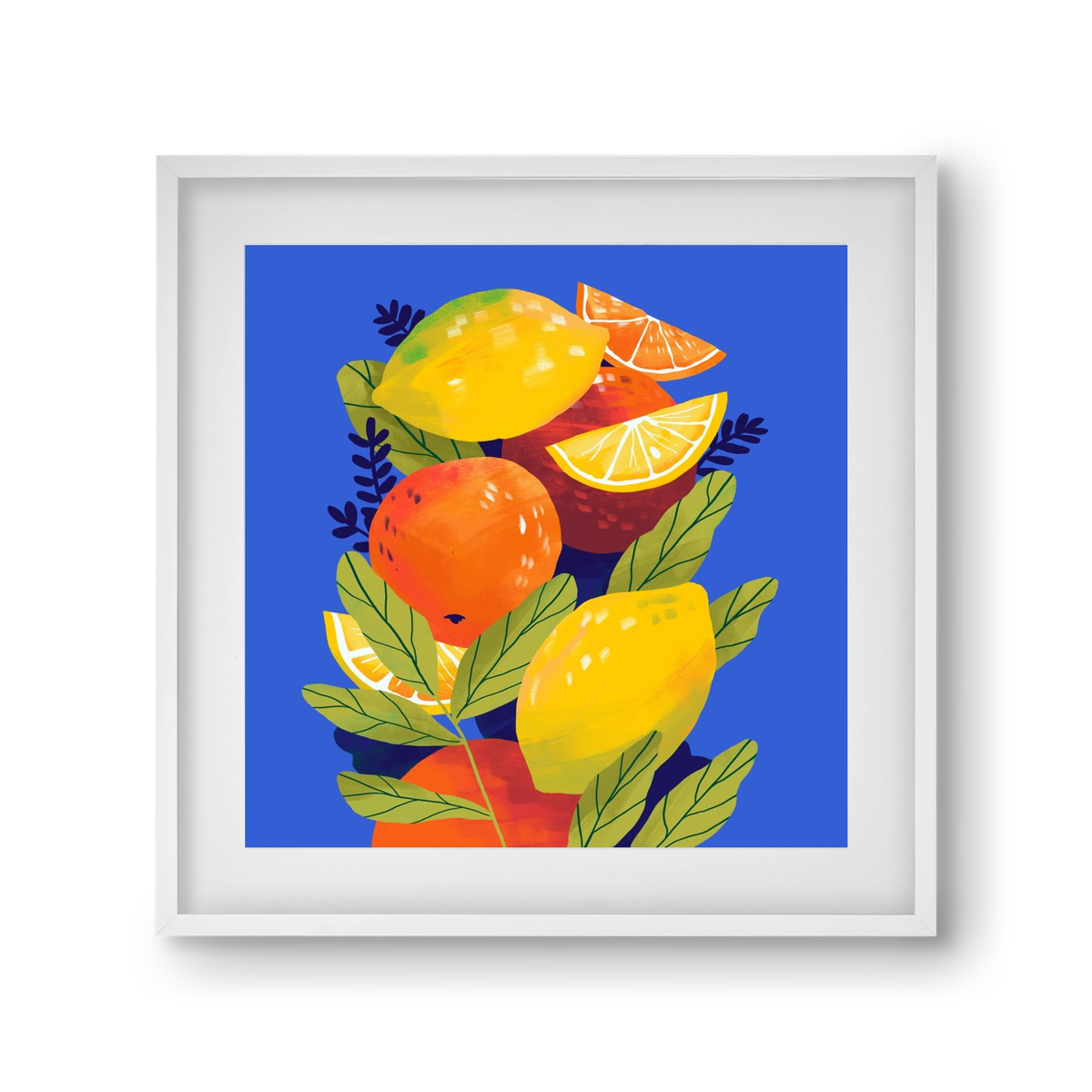 Citrus, 30x30 cm (20x20 cm), Fehér keret, paszpartuval