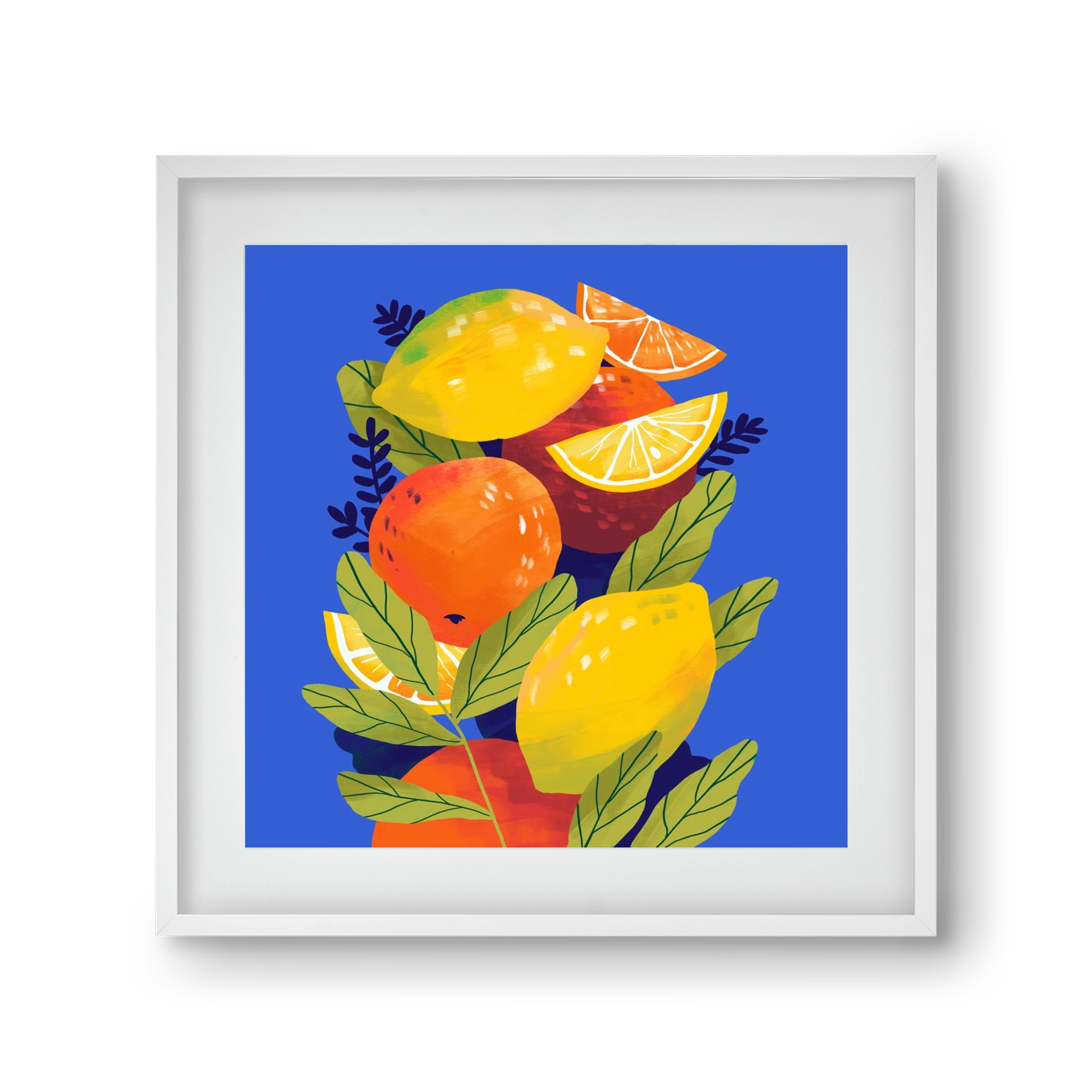 Citrus, 30x30 cm (20x20 cm), Fehér keret, paszpartuval
