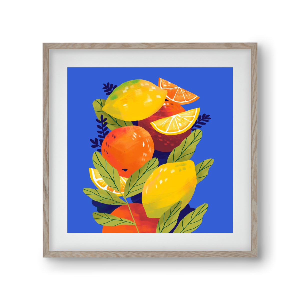 Citrus, 30x30 cm (20x20 cm), Tölgy keret, paszpartuval