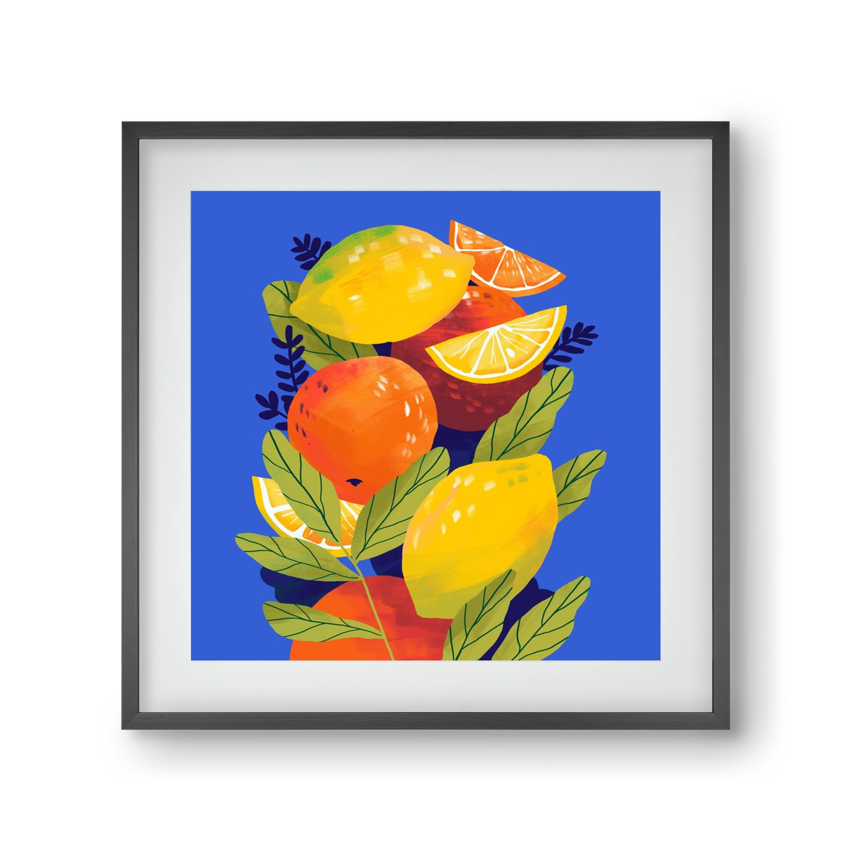 Citrus, 30x30 cm (20x20 cm), Fekete keret, paszpartuval
