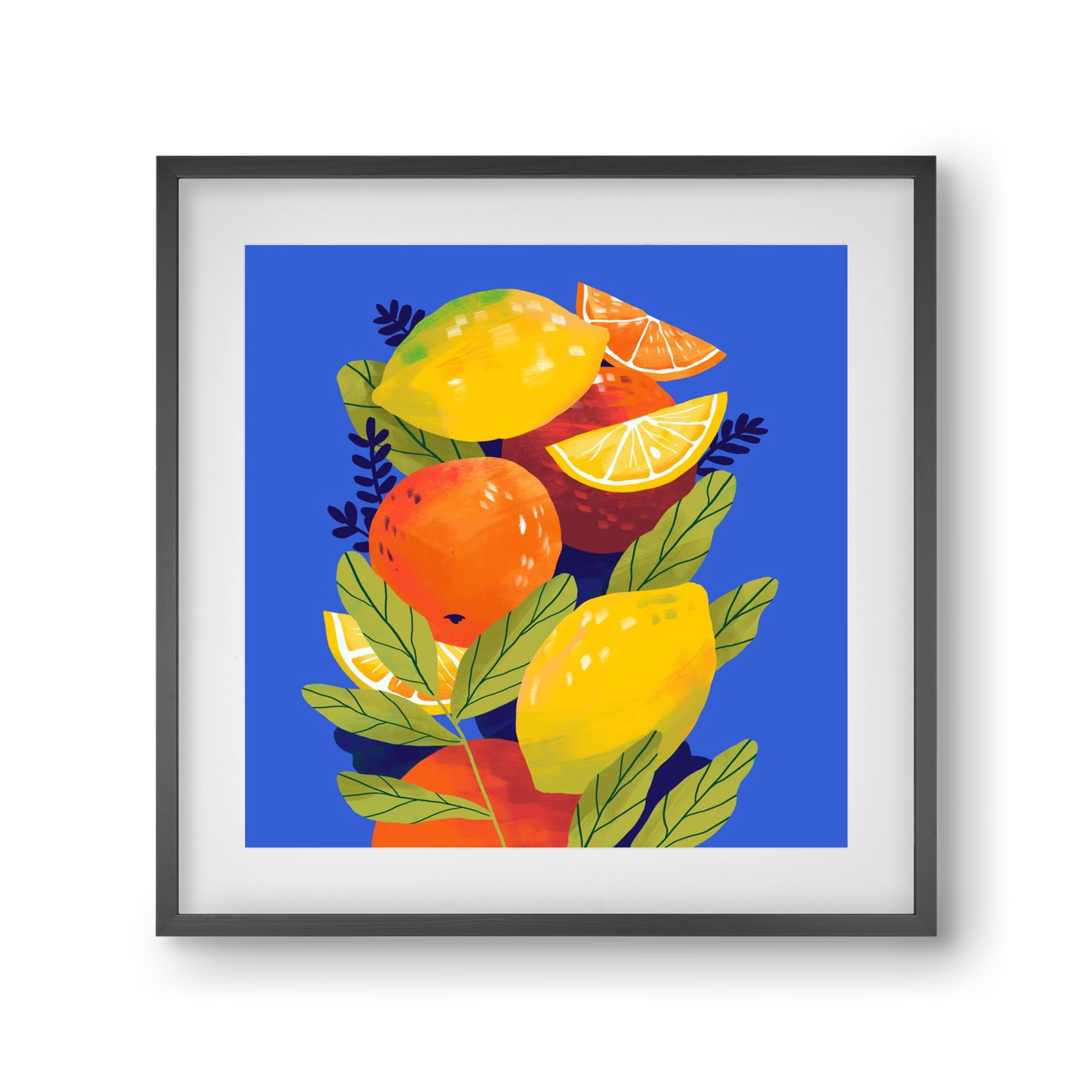 Citrus, 30x30 cm (20x20 cm), Fekete keret, paszpartuval