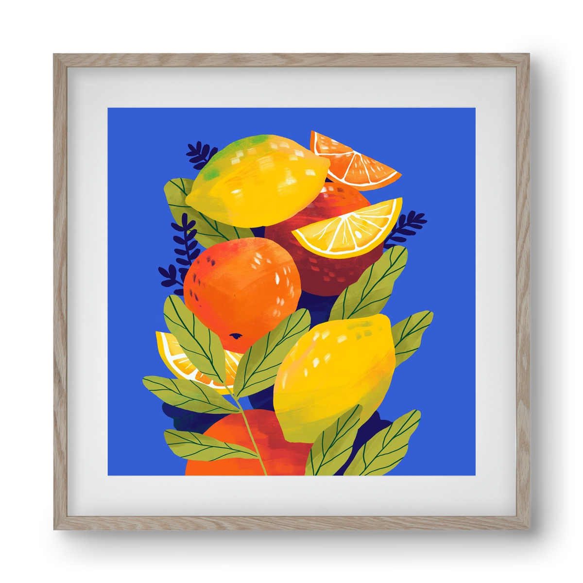 Citrus, 40x40 cm (30x30 cm), Tölgy keret, paszpartuval