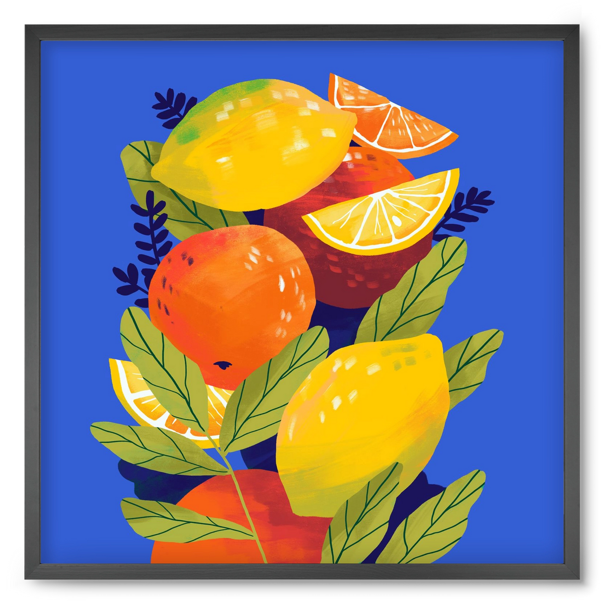 Citrus, 50x50 cm (50x50 cm), Fekete keret