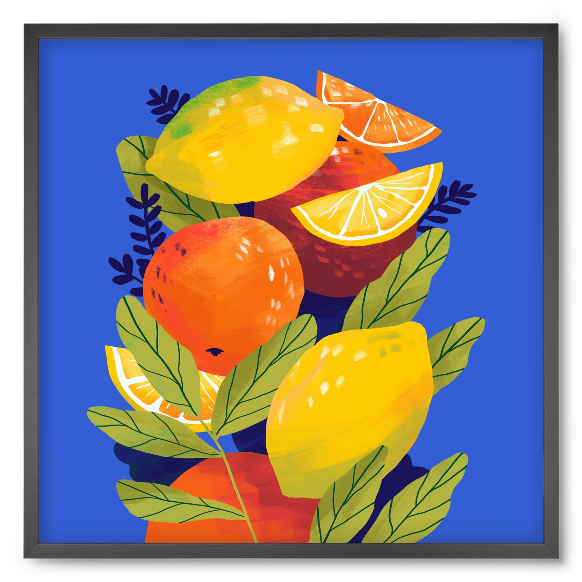 Citrus, 50x50 cm (50x50 cm), Fekete keret
