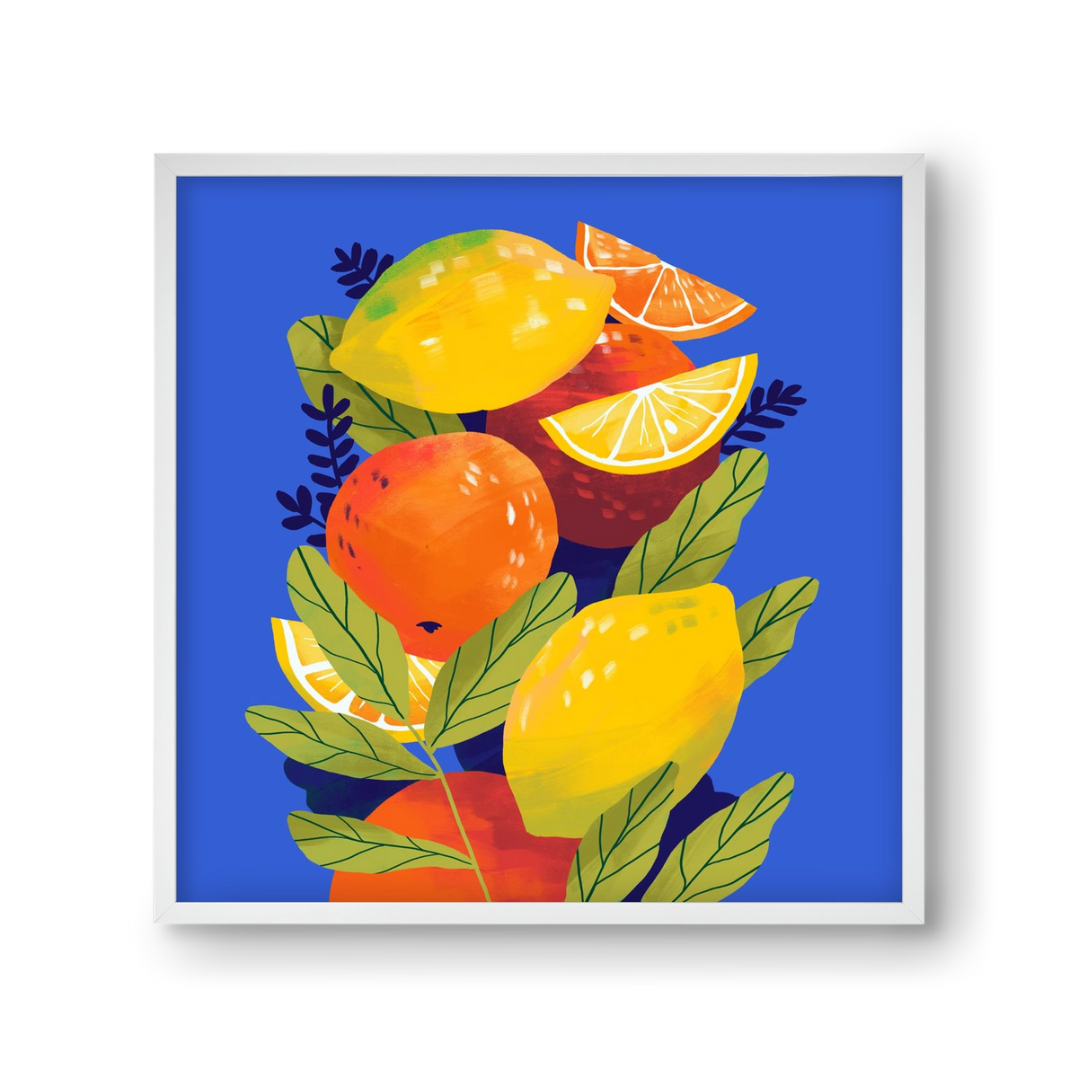 Citrus, 30x30 cm (30x30 cm), Fehér keret