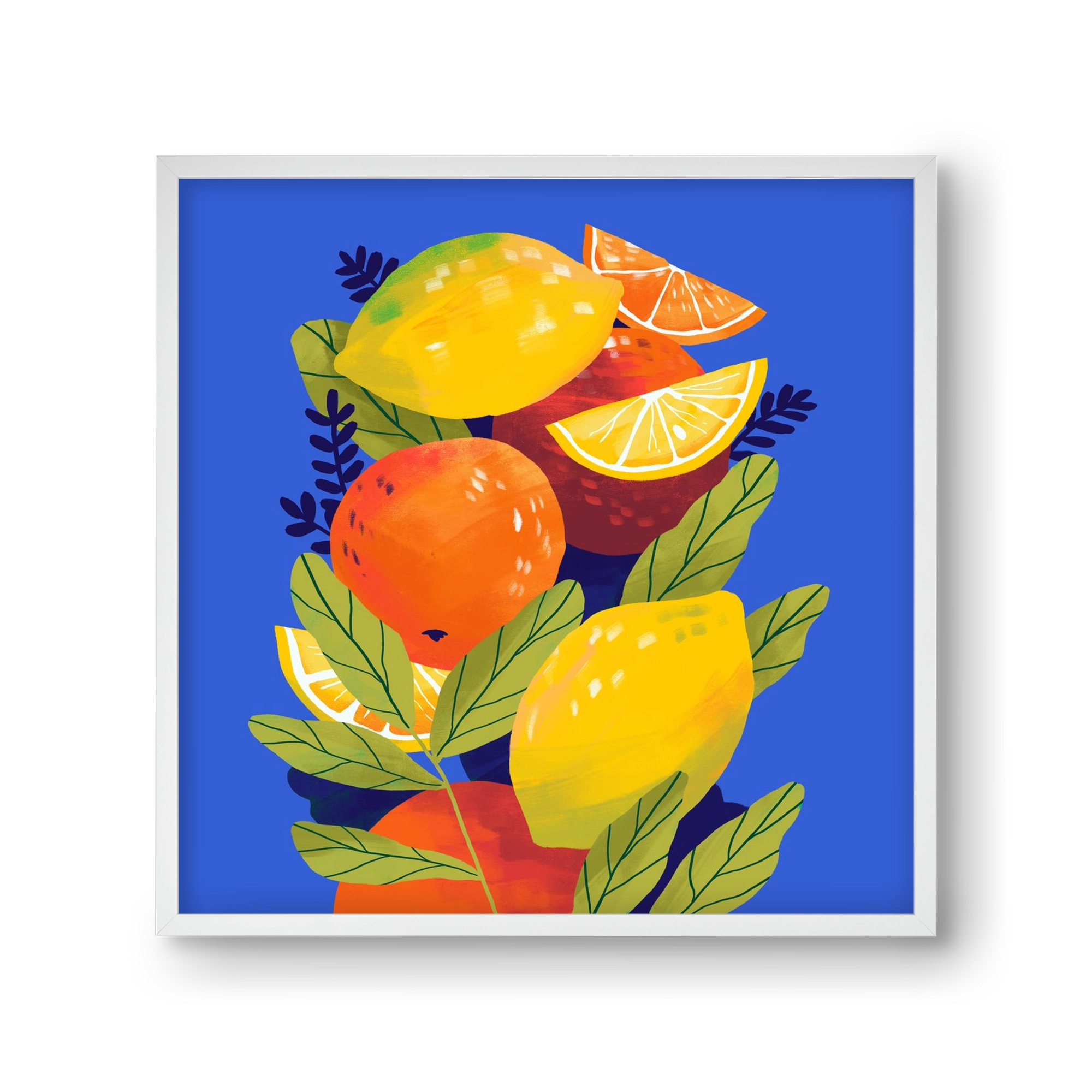 Citrus, 30x30 cm (30x30 cm), Fehér keret