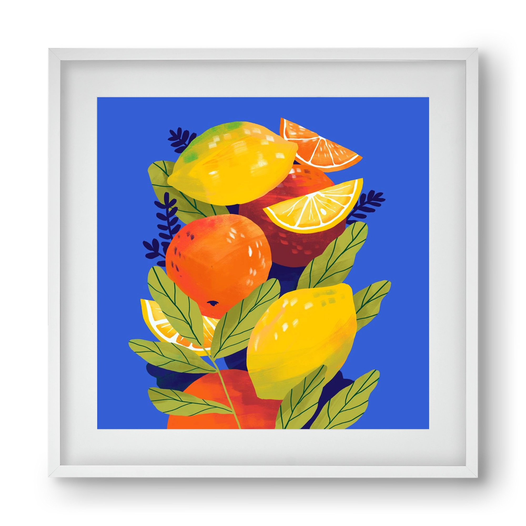 Citrus, 40x40 cm (30x30 cm), Fehér keret, paszpartuval