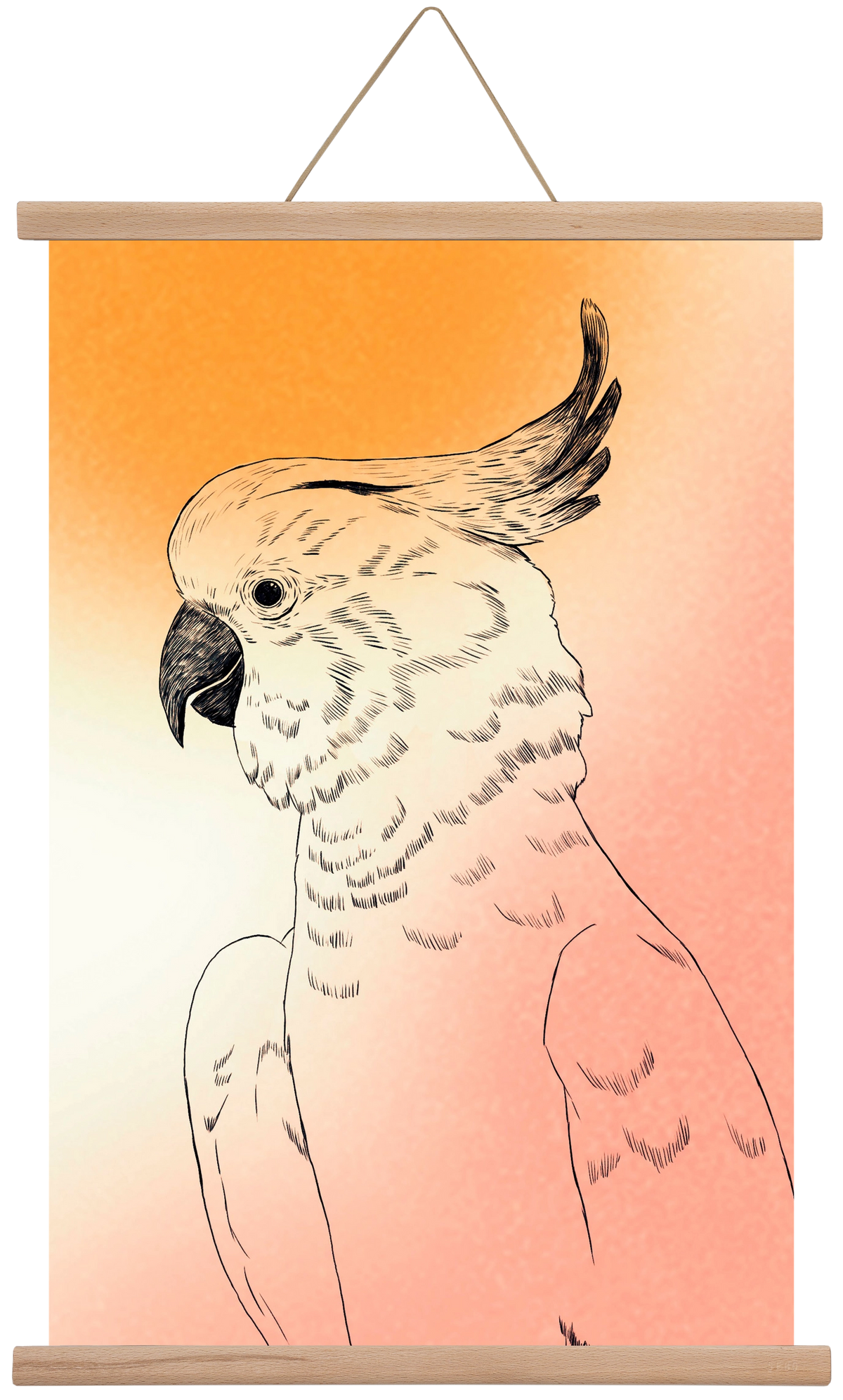 Kakadu, 40x60 cm (40x60 cm), Tölgy akasztó