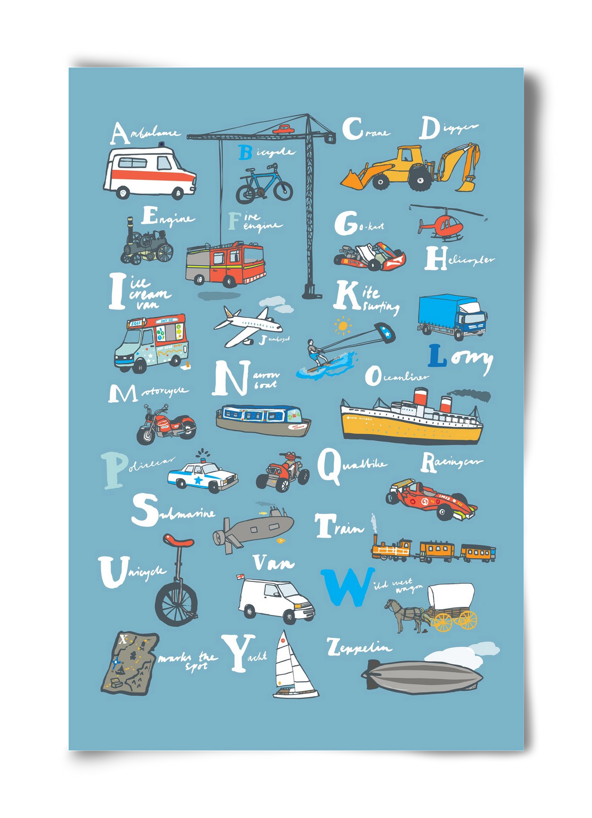 ABC Transport, 40x60 cm, Keret nélkül