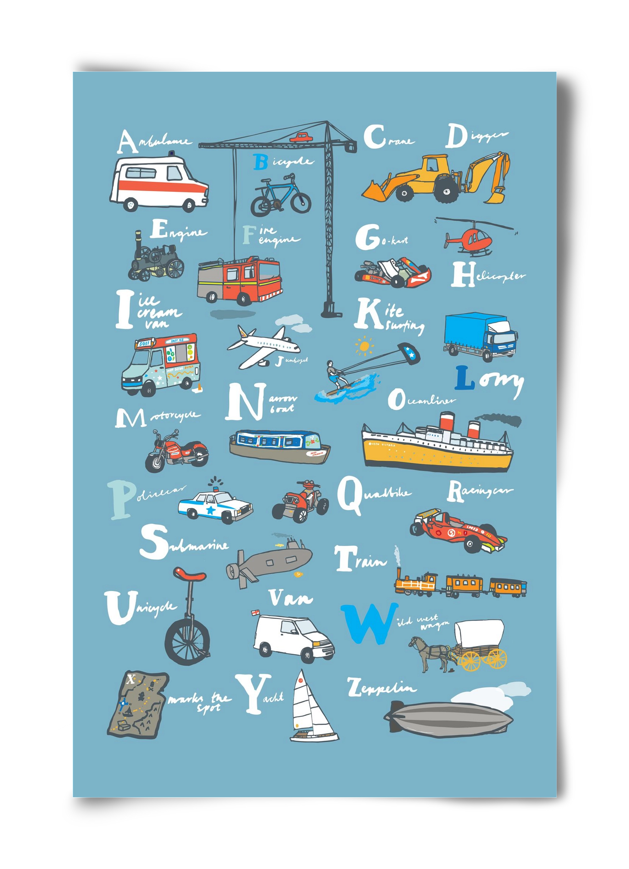 ABC Transport, 40x60 cm, Keret nélkül